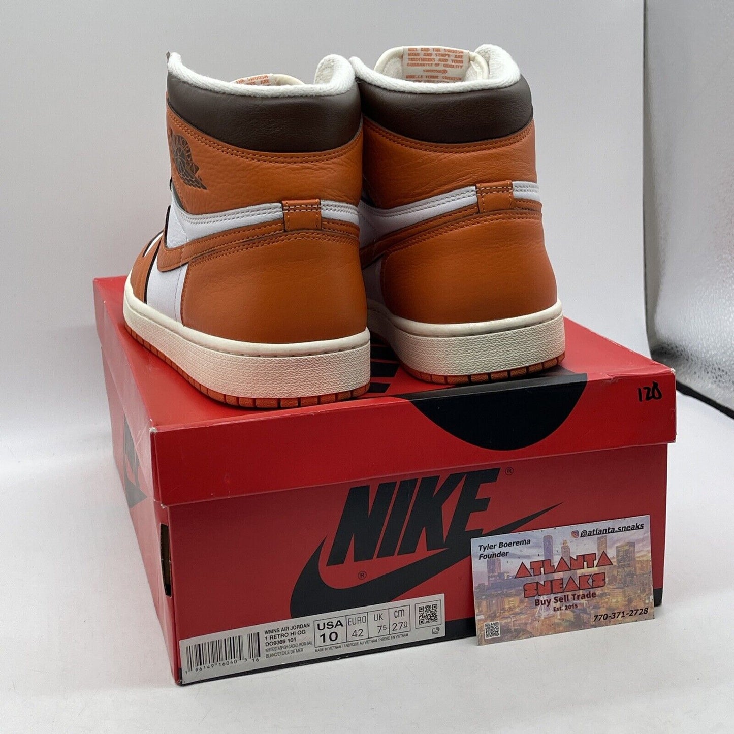 Size 10W - Jordan 1 Retro High OG Starfish Brown White Orange (DO9369-101)