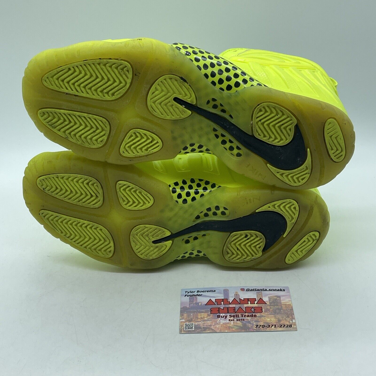 Size 6 (GS) - Nike Little Posite One Mid Volt Neon Green Black (CW1593-702)