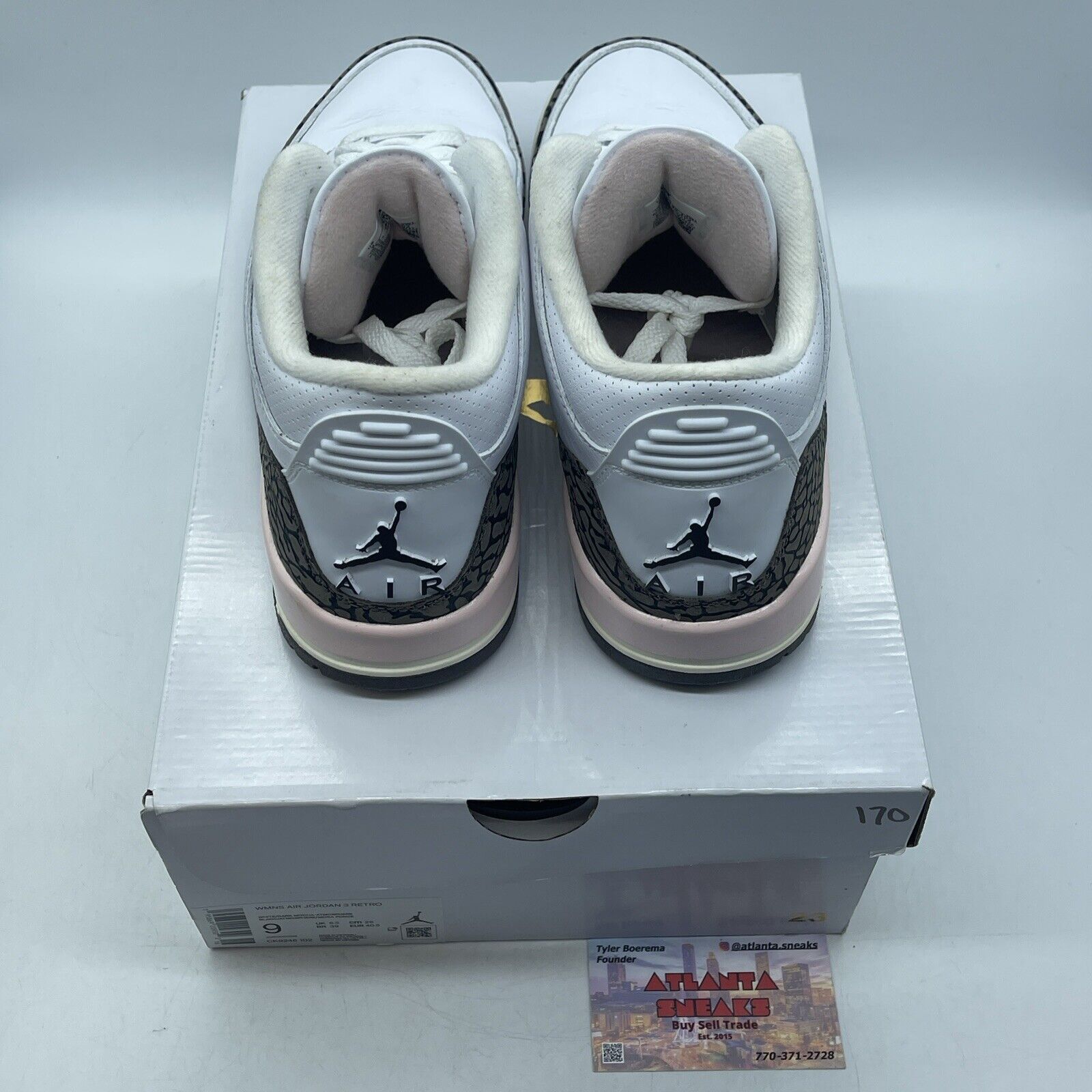 Size 9W Jordan 3 Retro Neapolitan Dark Mocha (Women's) (CK9246-102)