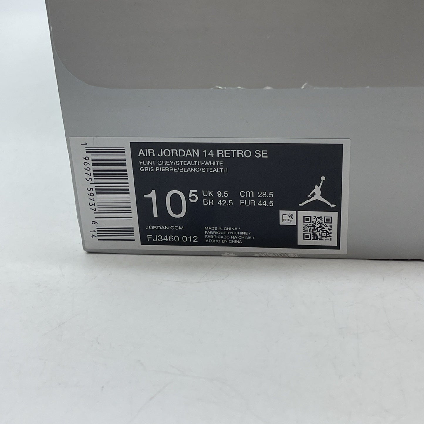 Size 10.5 - Nike Air Jordan 14 Retro Flint Grey White Suede (FJ3460-012)