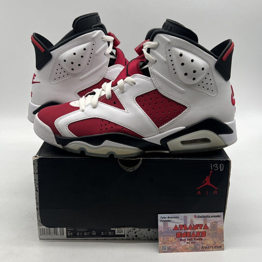 Size 8.5 - Jordan 6 Retro OG Mid Carmine Black White Red Suede (CT8629-106)