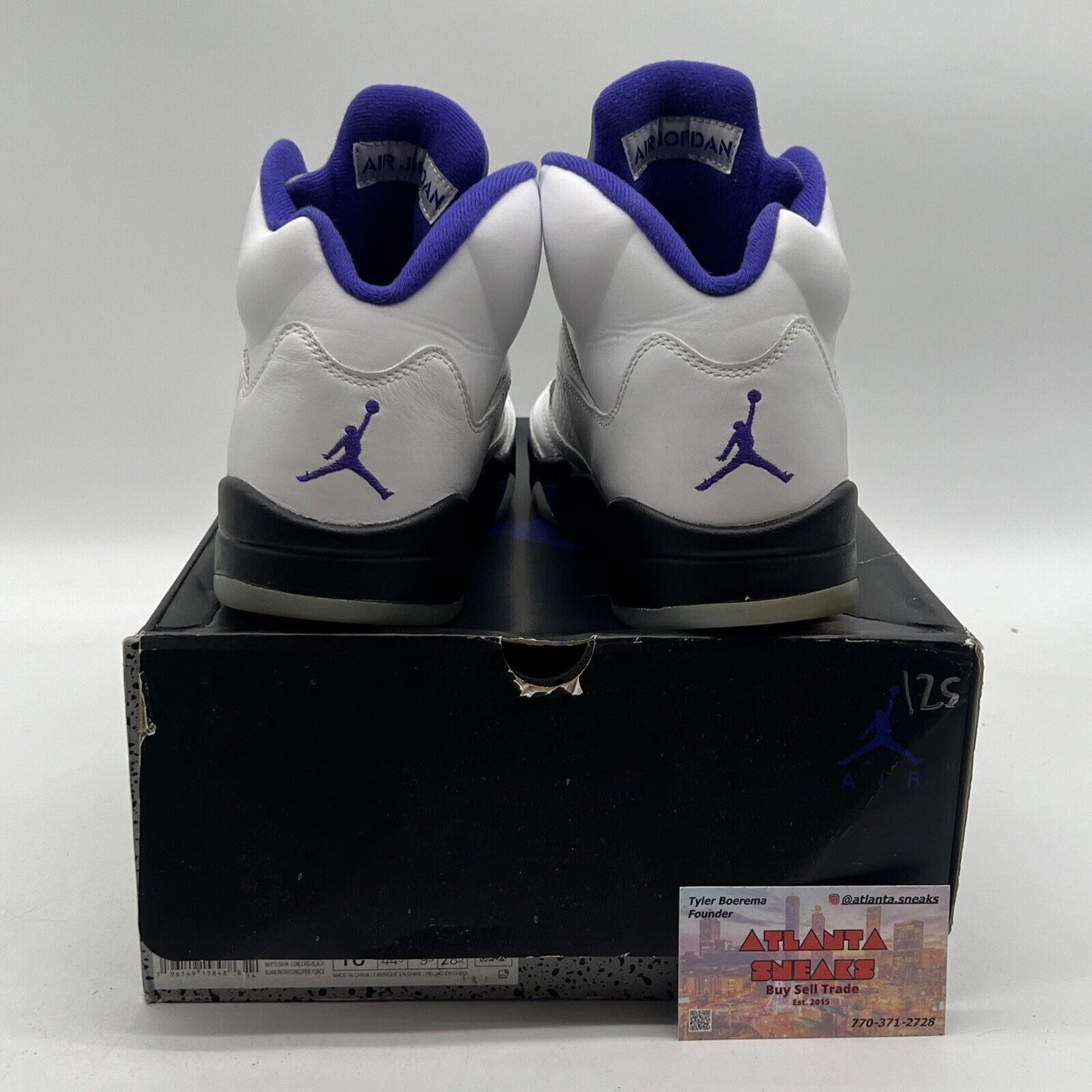 Size 10.5 - Jordan 5 Concord 2022 White Purple Black Leather (DD0587-141)