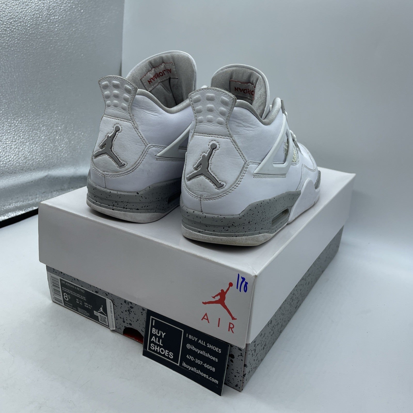 Size 8.5 - Air Jordan 4 Retro Mid White Oreo (CT8527-100)