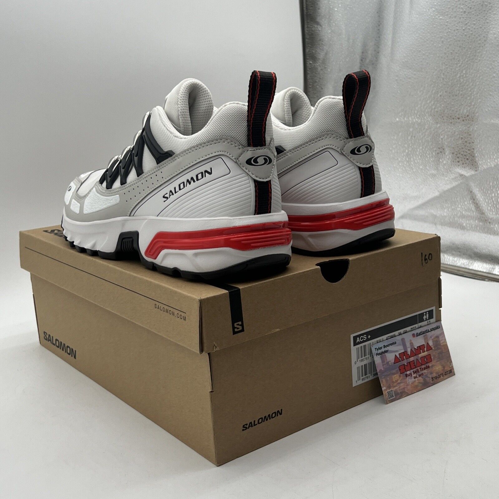 Size 11.5 - Salomon ACS+ OG Lunar Rock Poppy Red Black White (L4720500)