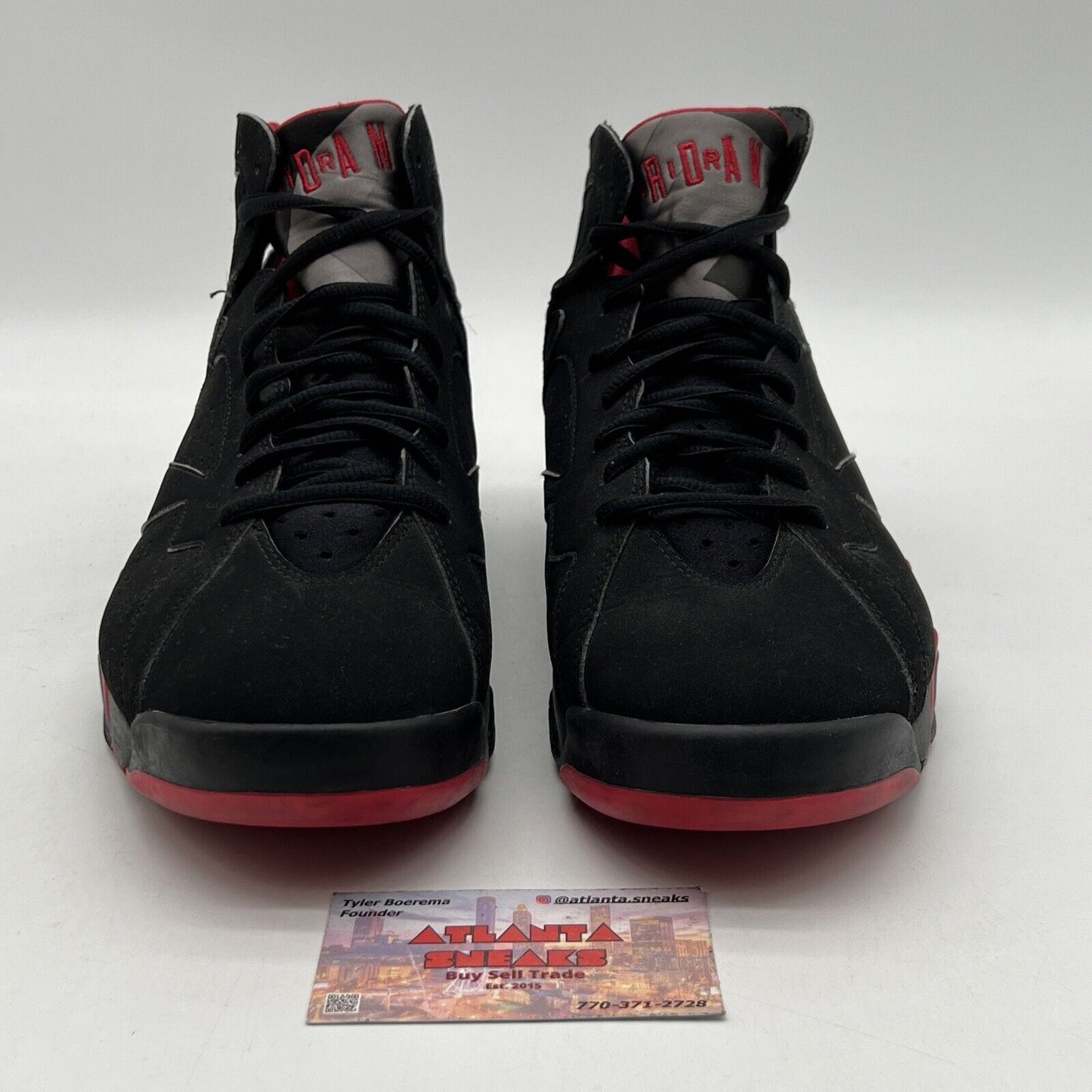 Size 11 - Air Jordan 7 Retro 2012 Raptor Black Red Purple Suede (304775-018)
