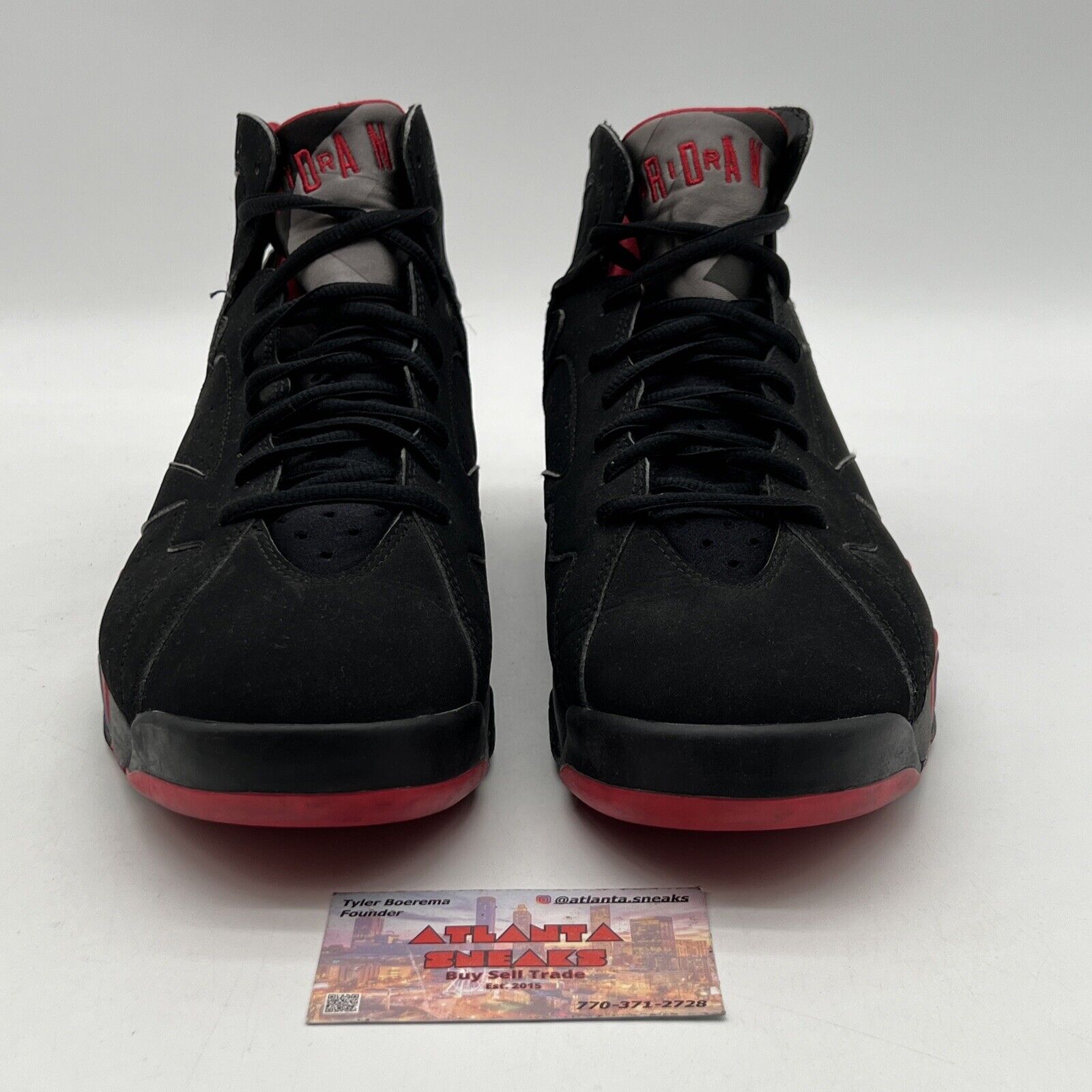 Size 11 - Air Jordan 7 Retro 2012 Raptor Black Red Purple Suede (304775-018)