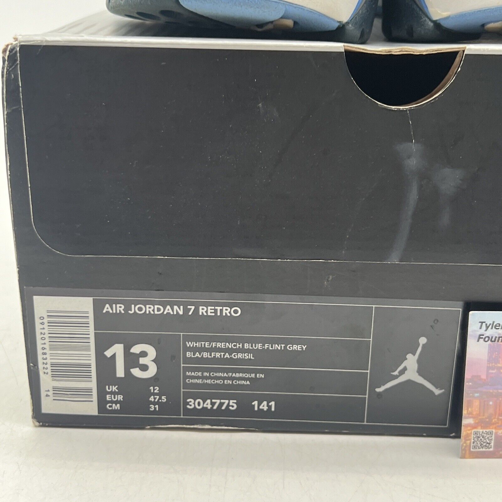 Size 13 - Air Jordan 7 Retro 2002 French Blue White Leather (304775-141)