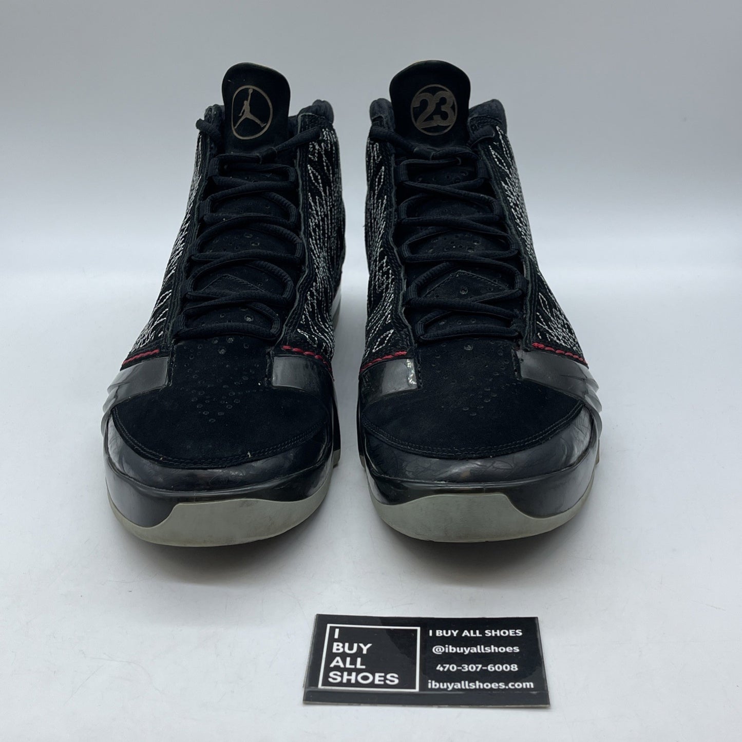 Size 13 - Air Jordan 23 OG Black Stealth White Red Suede (318376-001)