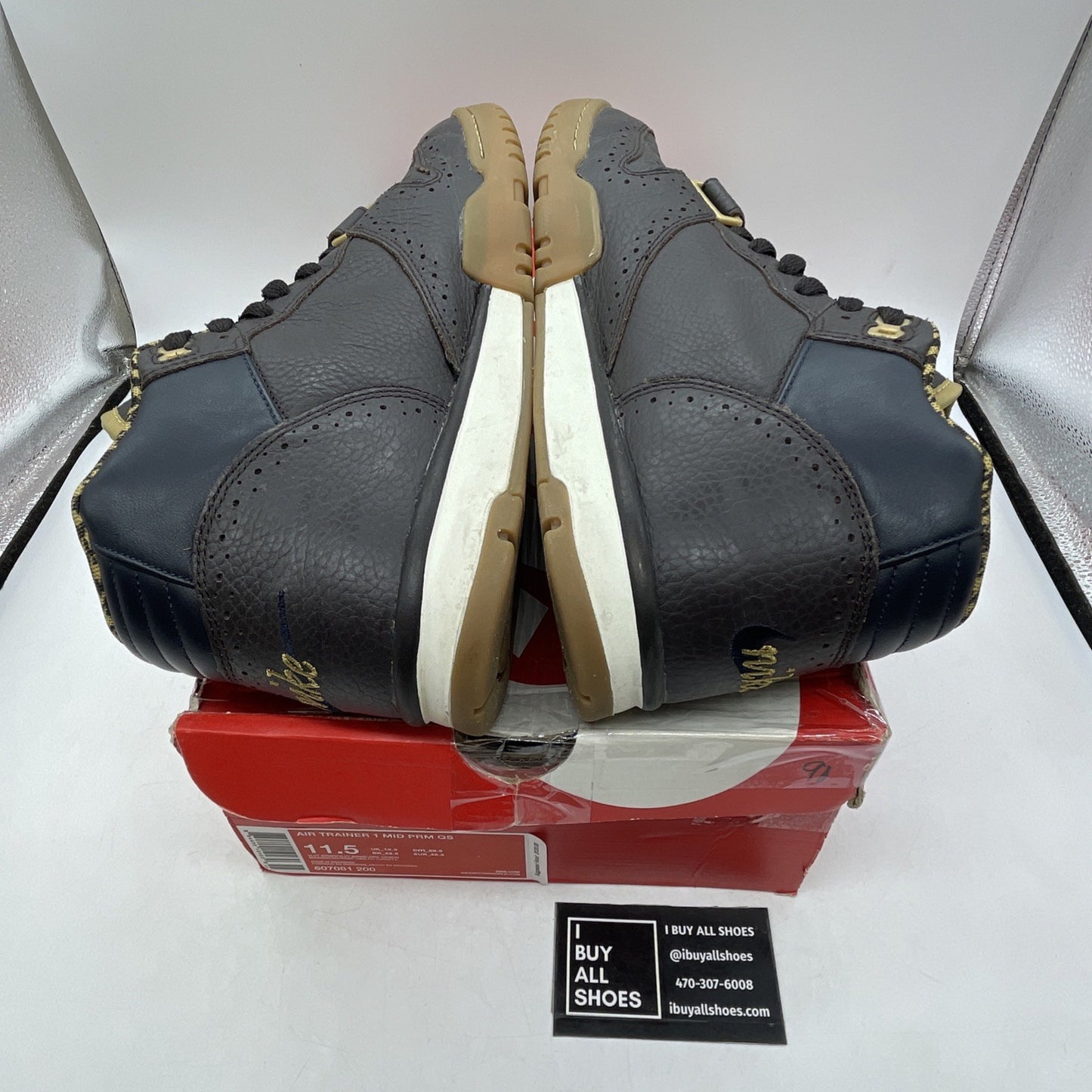 Size 11.5 - Nike Air Trainer 1 Prm Qs Mid Brogue (607081-200)