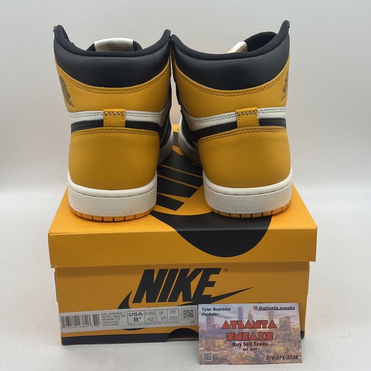 Size 8.5 - Jordan 1 Retro OG High Yellow Toe Brand New Og All