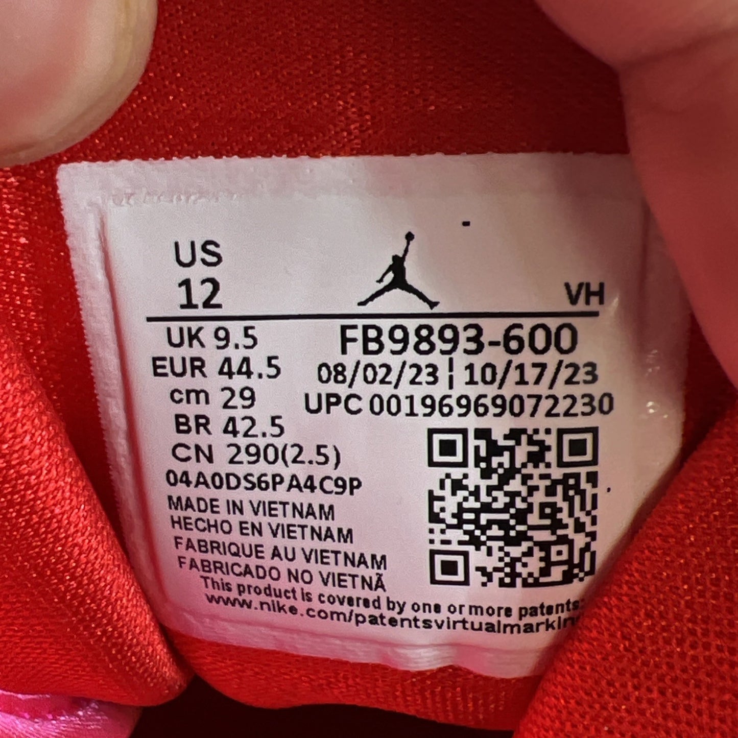 Size 12 - Air Jordan 1 SE Low Pink Blast W (FB9893-600)