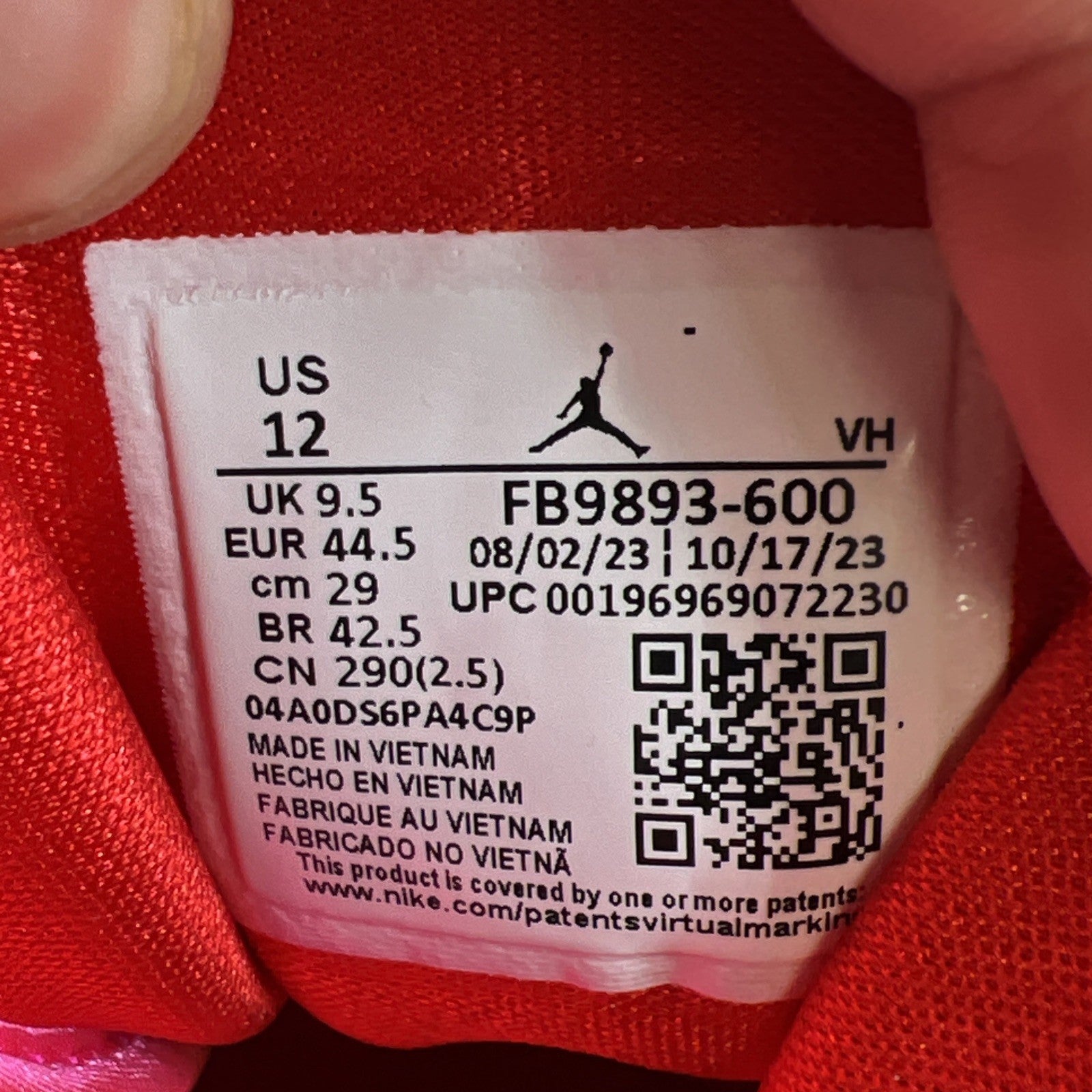 Size 12 - Air Jordan 1 SE Low Pink Blast W (FB9893-600)
