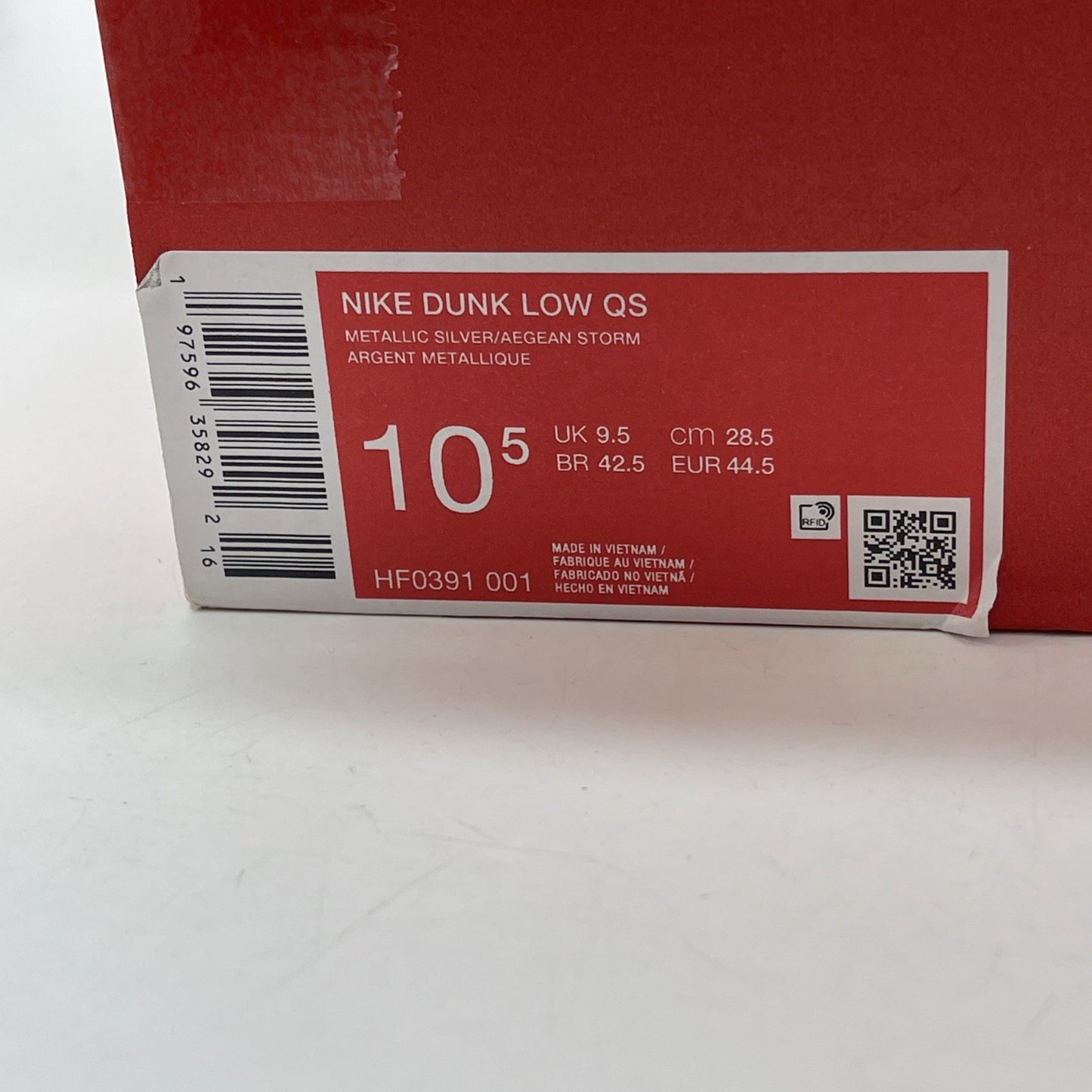 Size 10.5 - Nike Dunk 2024 Low Silver Surfer Red Grey Leather (HF0391-001)