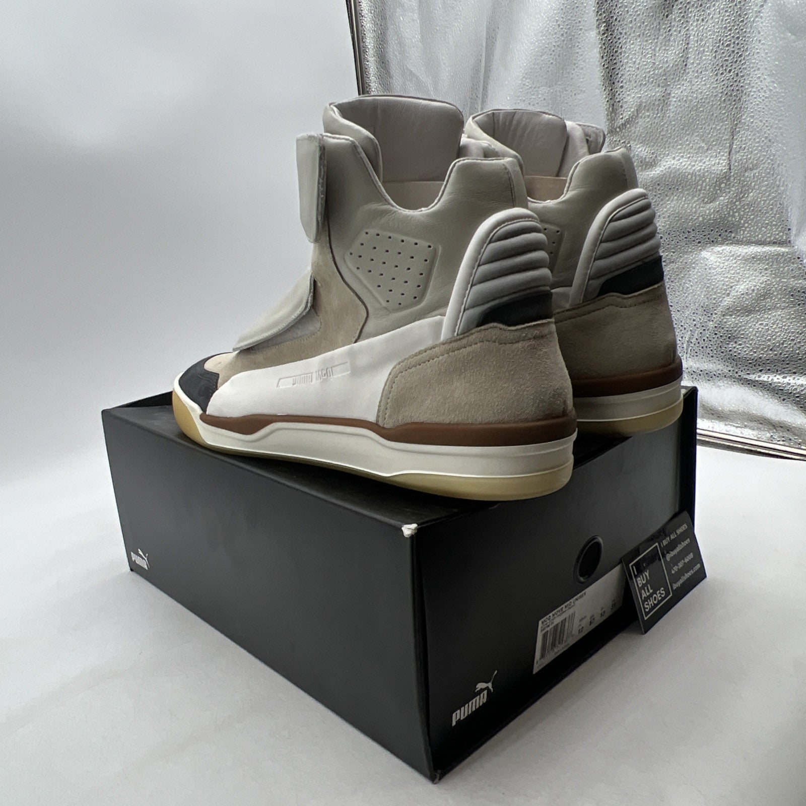 Size 13 - PUMA Move Mid x Alexander McQueen Silver Birch/Mojave Desert