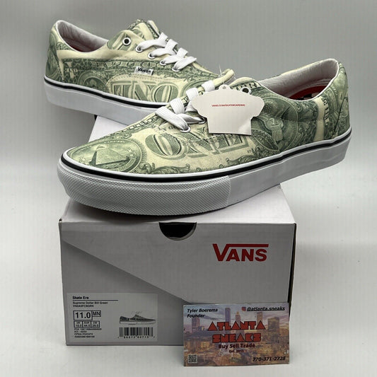 Size 11 - VANS Supreme x Skate Era Dollar Bill Brand New Og All DS Sneakers