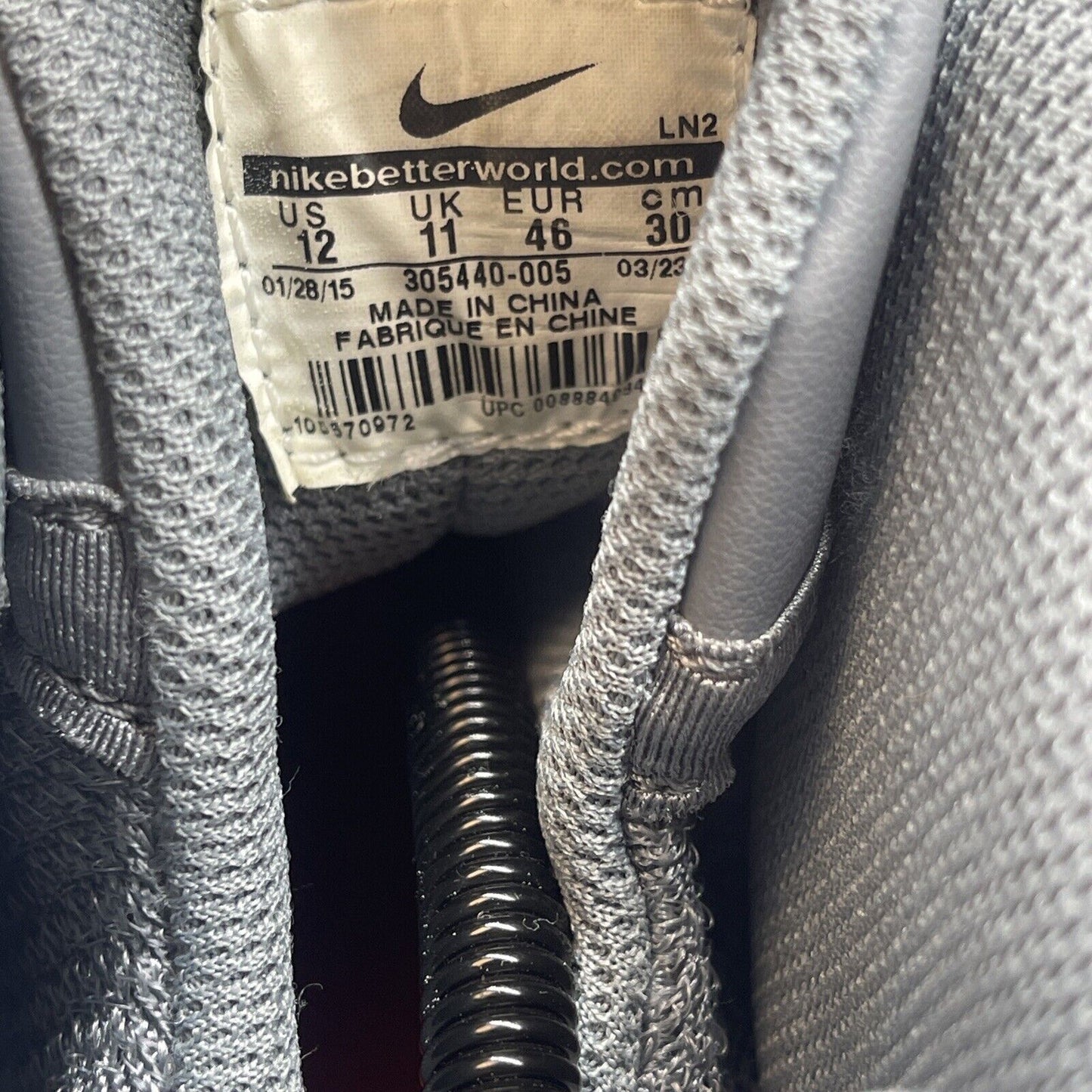 Size 12 - Nike Air Max 2 CB 94 2015 Cool Grey White Suede Leather (305440-005)