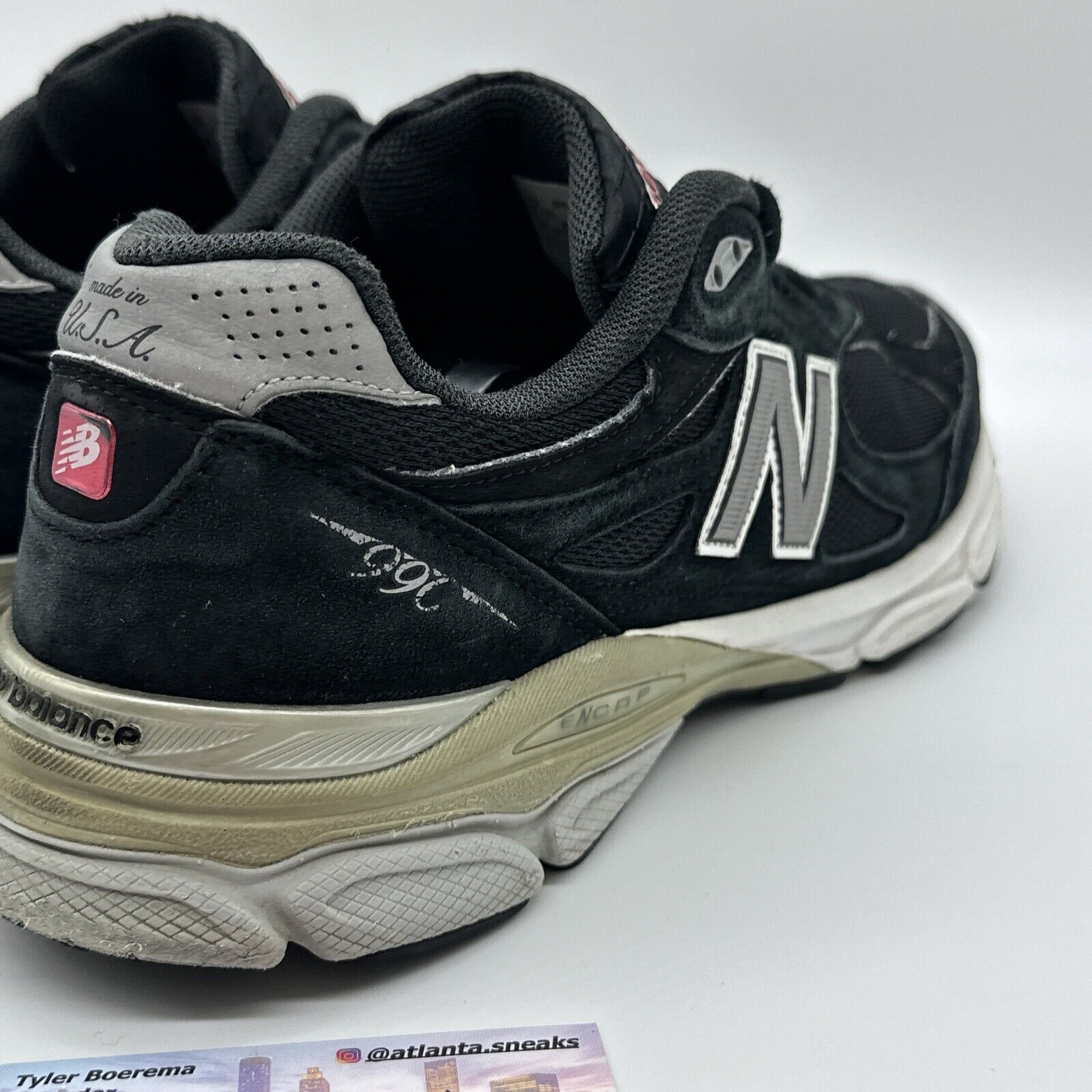 Size 12 - New Balance 990v3 Black White Kith M990bk3