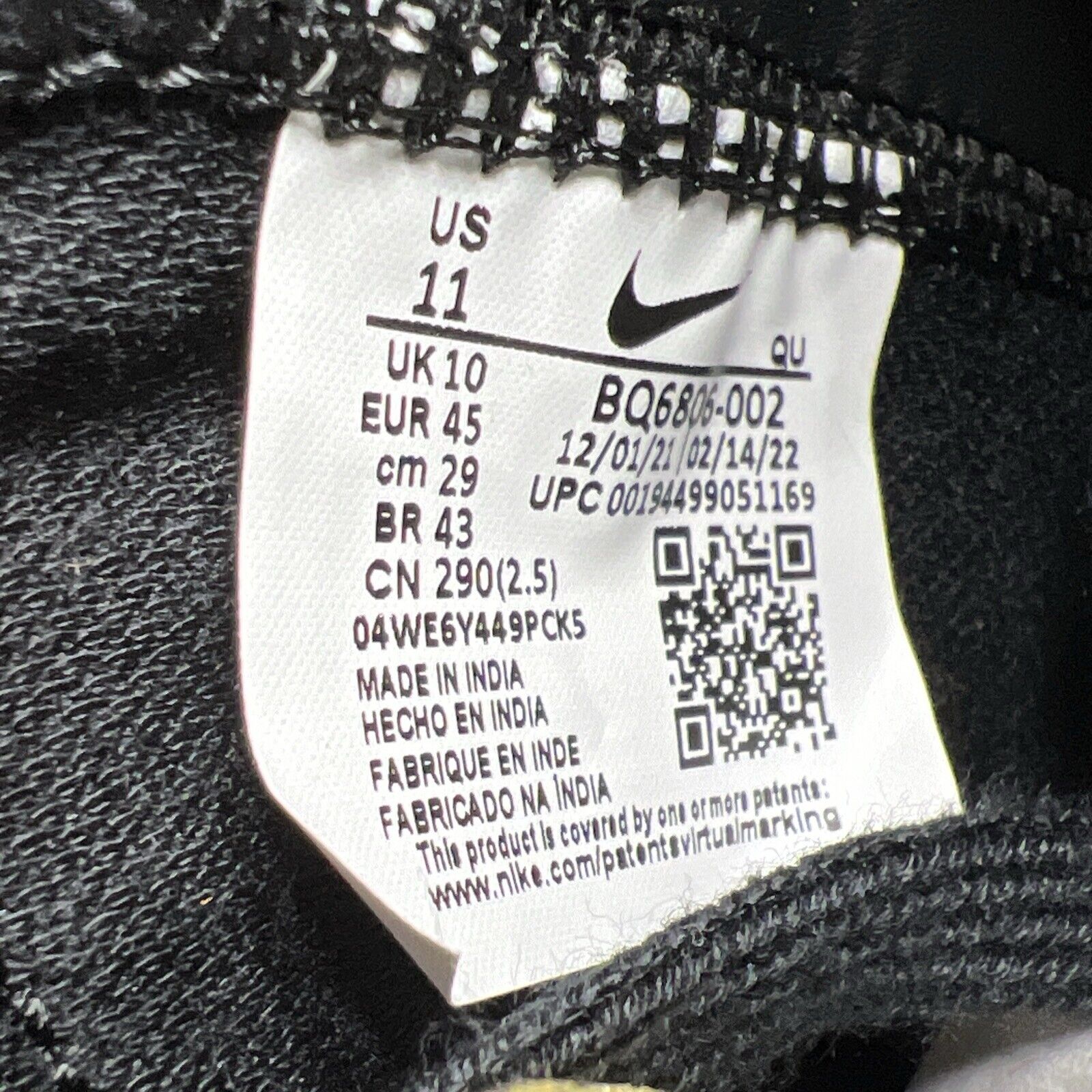 Size 11 - Nike Blazer '77 Vintage Mid Black Sail Leather (BQ6806-002).