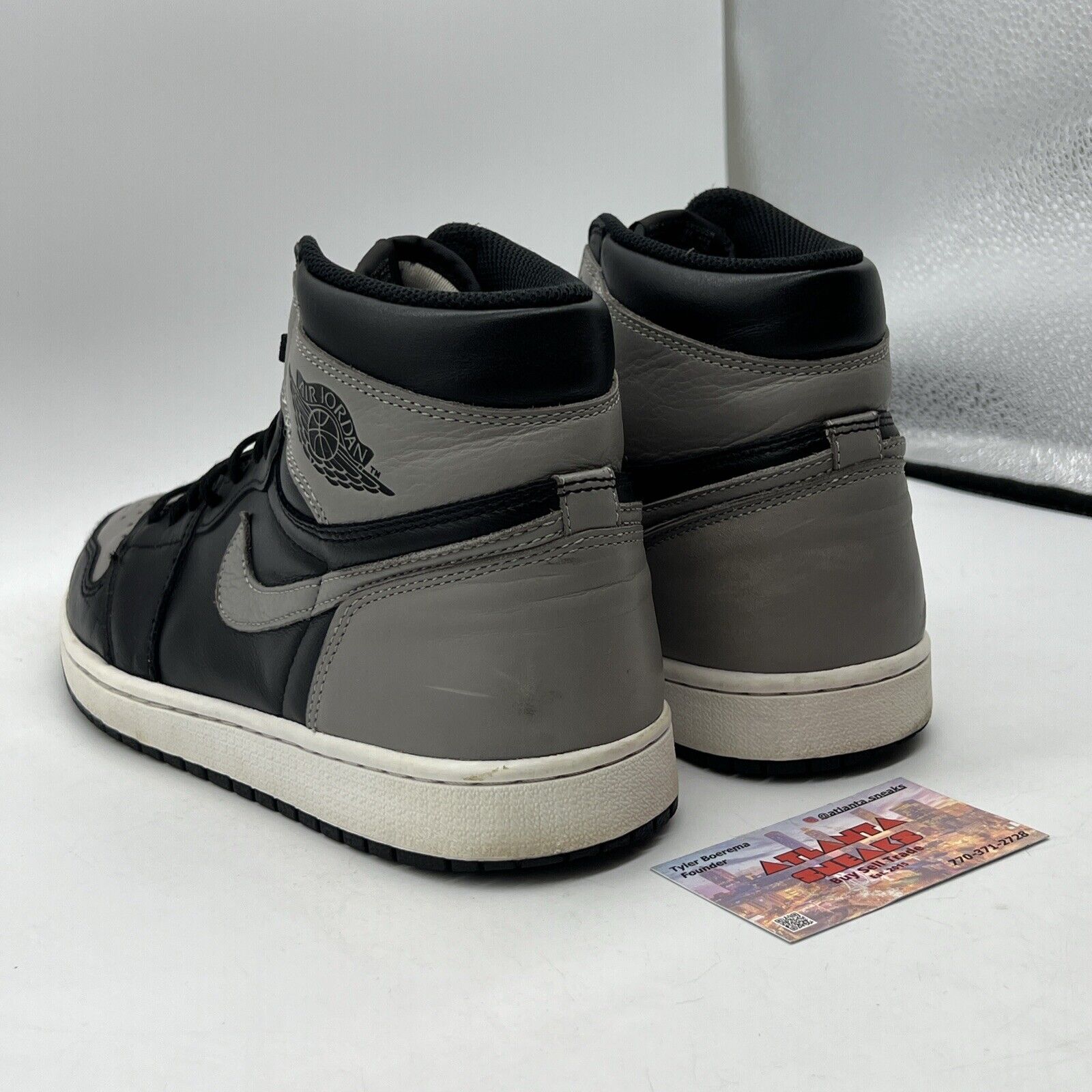 Size 10 - Jordan 1 Retro OG High Shadow Black White Grey (555088-013)