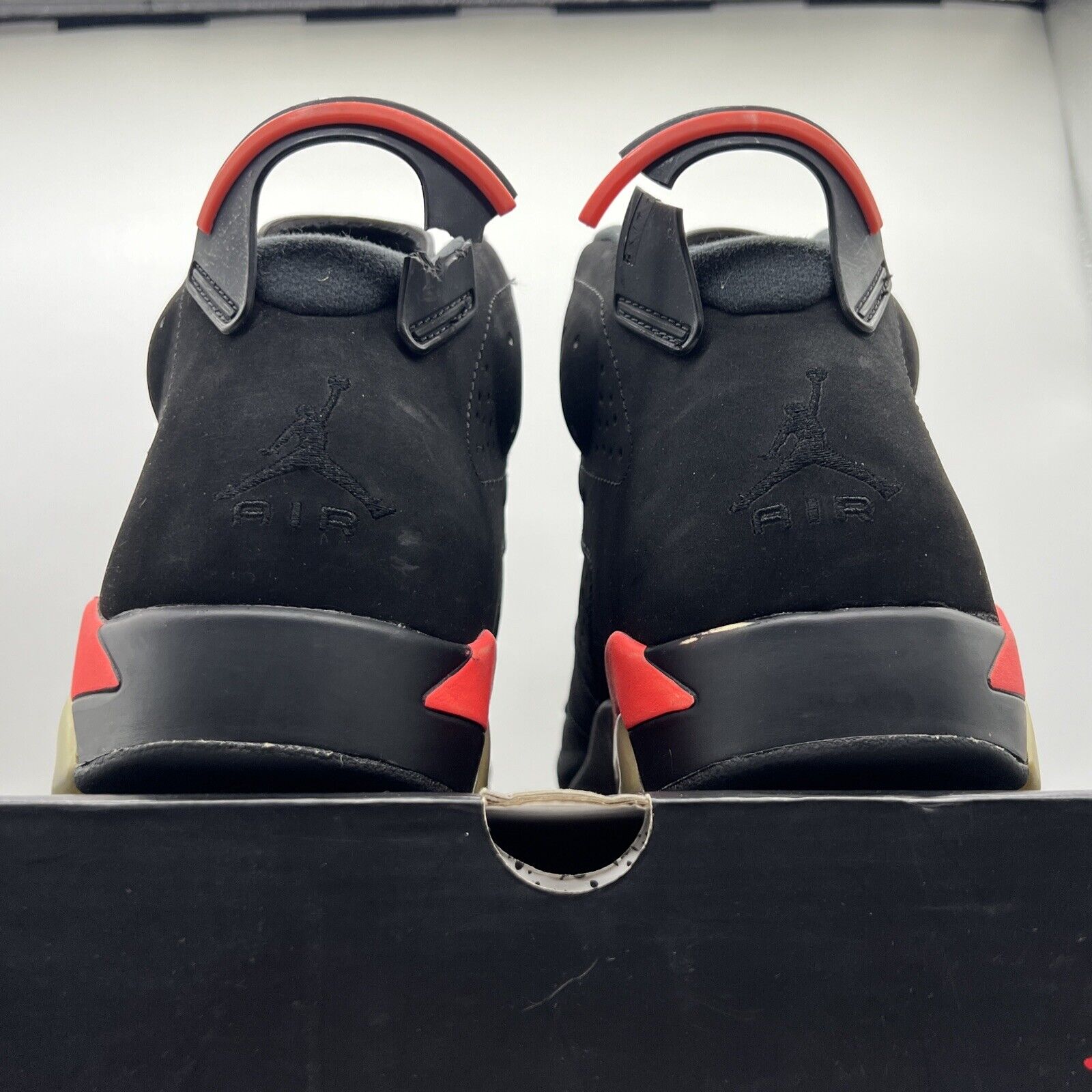 Size 12 - Jordan 6 Retro Infrared Black 2014 Suede (384664-023)