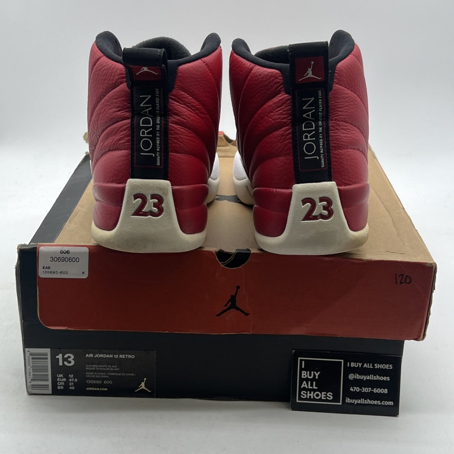 Size 13 - Air Jordan 12 Retro Gym Red (130690-600)