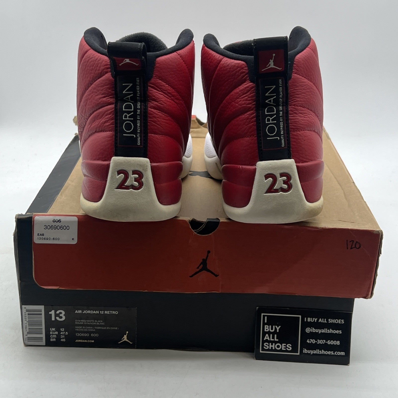 Size 13 - Air Jordan 12 Retro Gym Red (130690-600)