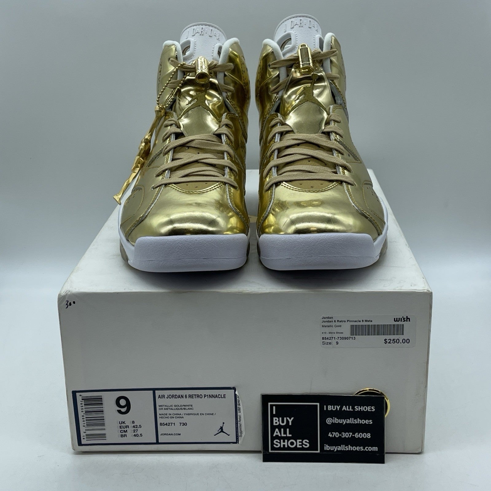 Size 9 - Air Jordan 6 Retro Pinnacle (854271-730)