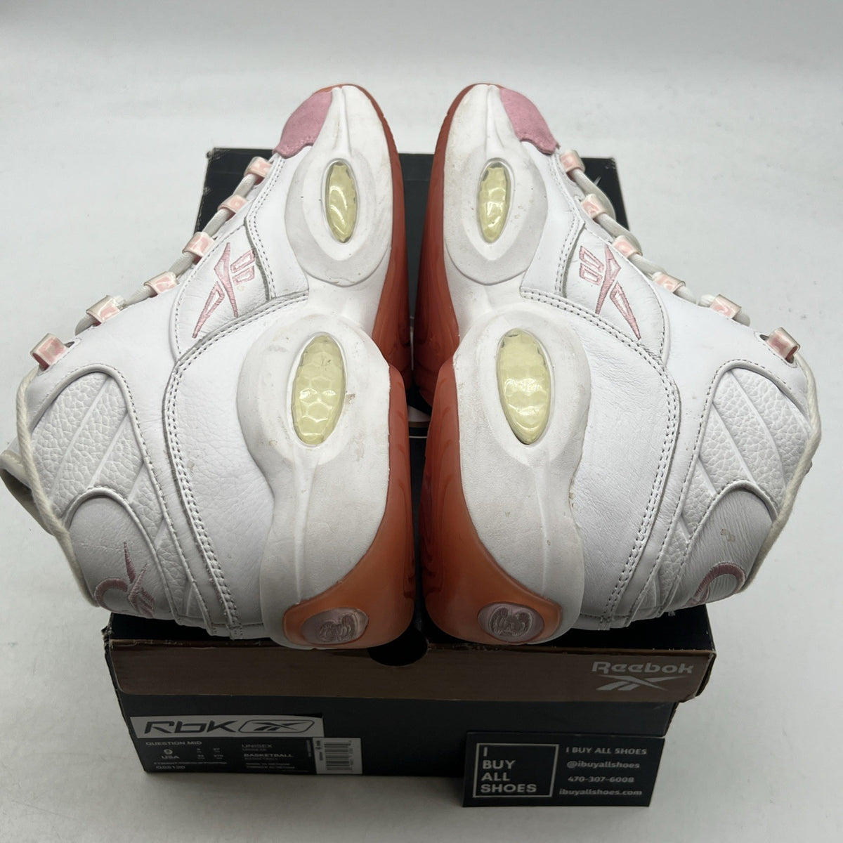 Size 9 - Reebok Question Mid Pink Toe (G55120)