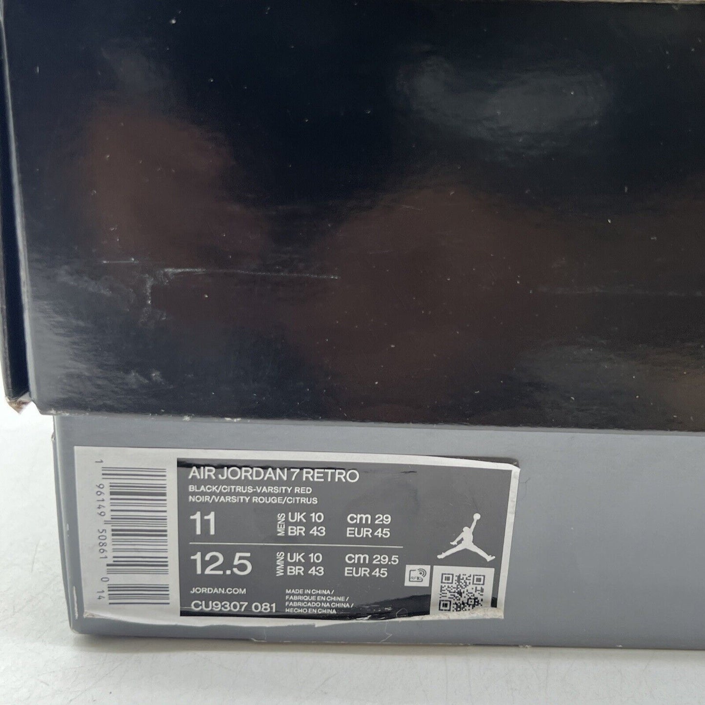 Size 11 - Jordan 7 Retro Citrus Red Yellow Suede Black (CU9307-081)