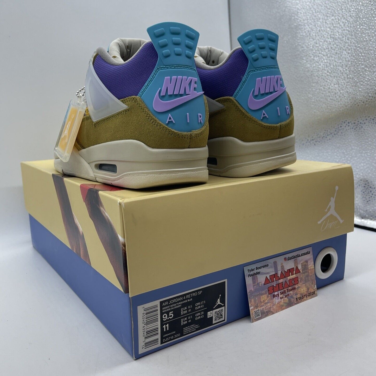 Size 9.5 - Jordan 4 Retro SP x Union 30th Anniversary Purple Suede (DJ5718-300)