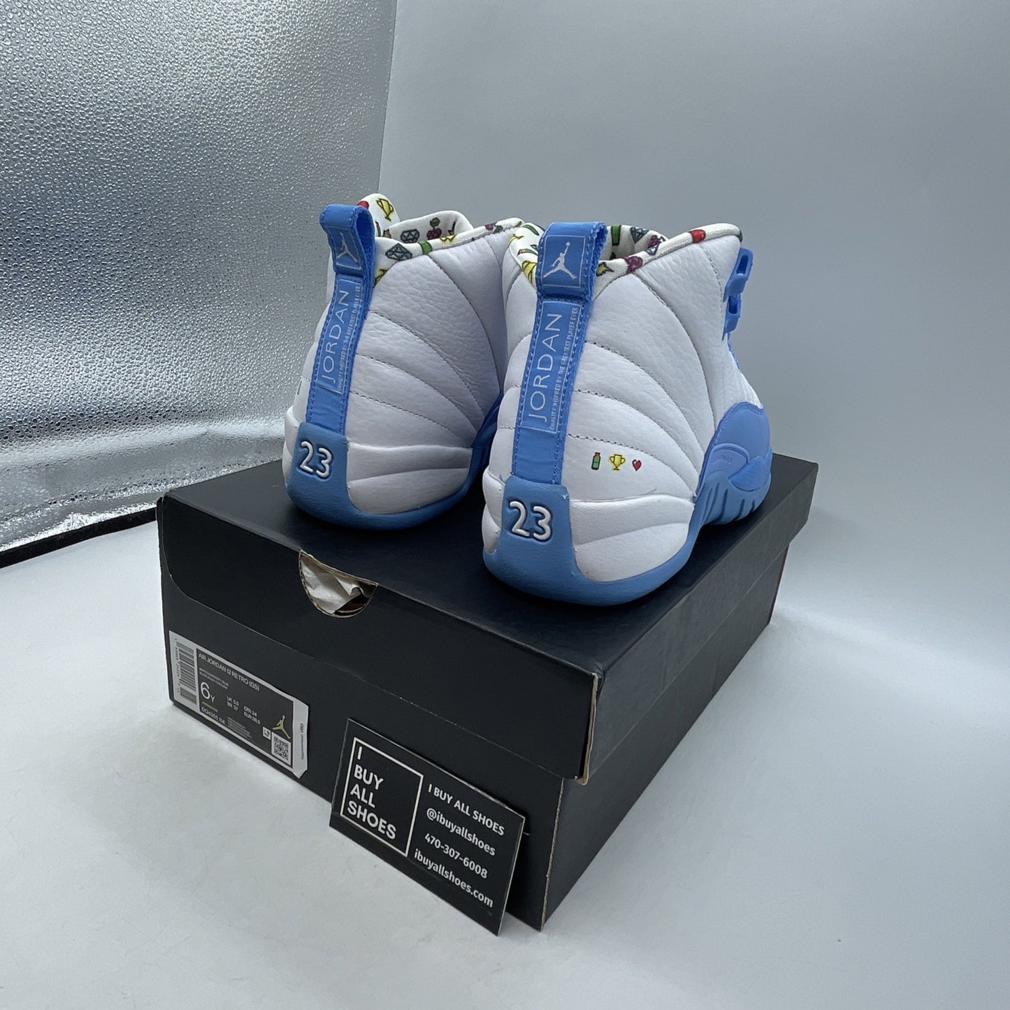 Size 6Y (GS) - Air Jordan 12 Retro Mid Emoji (DQ4365-114)