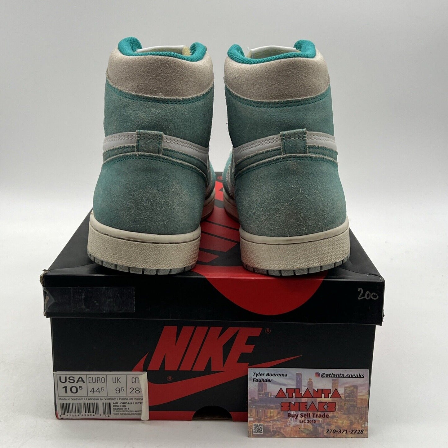 Size 10.5 - Jordan 1 Retro OG High Turbo Green (555088-311)