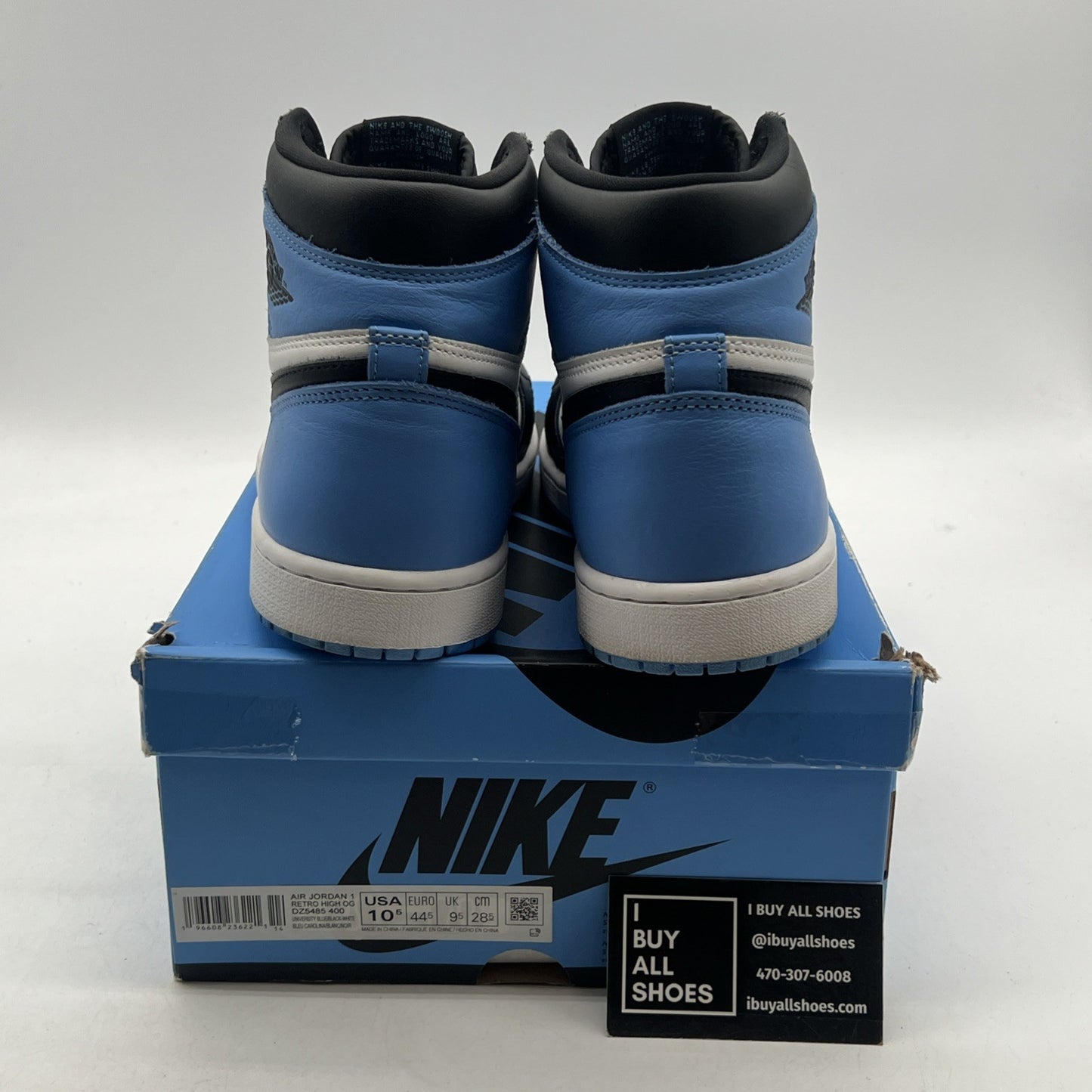 Size 10.5 - Air Jordan 1 Retro OG High UNC Toe (DZ5485-400)