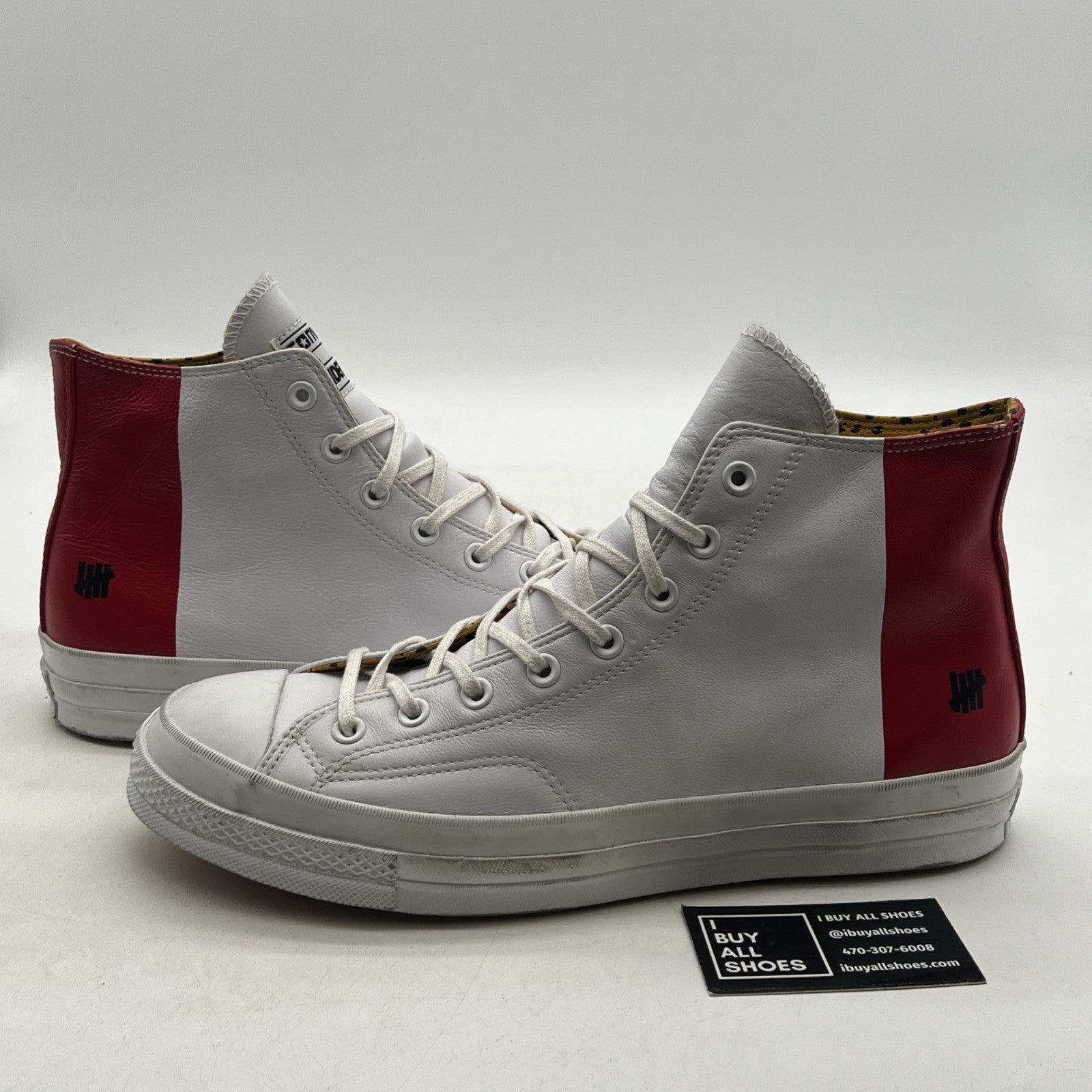 Size 12 - Converse Undefeated x Chuck 70 High White Red (148632C)