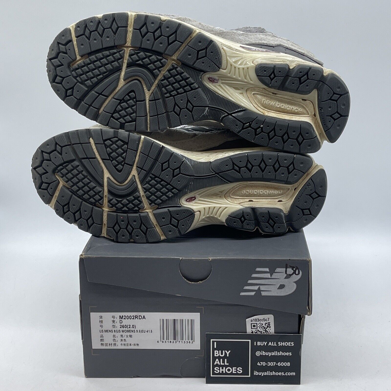 Size 8 - New Balance 2002R Protection Pack - Rain Cloud Grey Suede (M2002RDA)