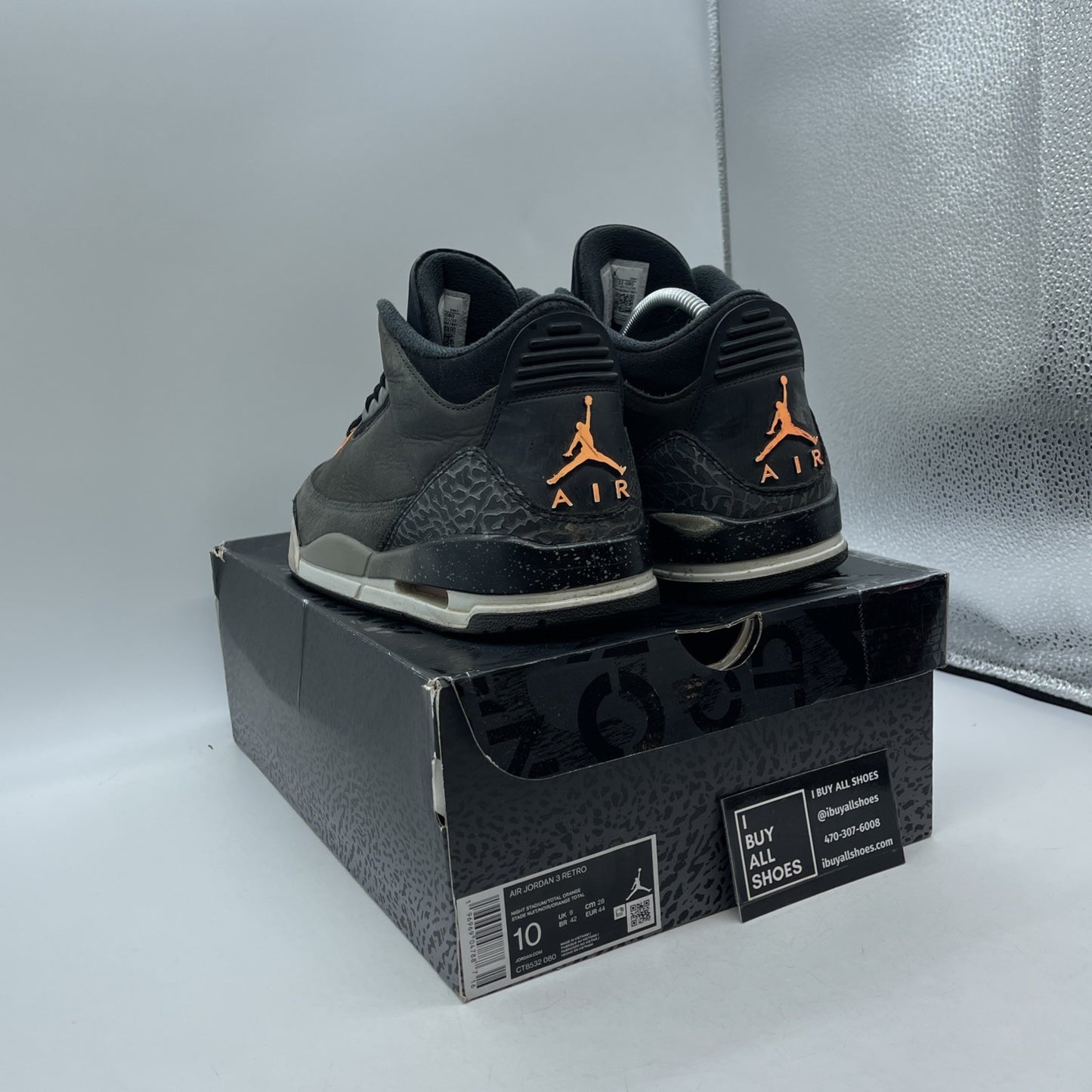 Size 10 - Jordan 3 Retro 2023 Mid Fear Black Grey Suede (CT8532-080)