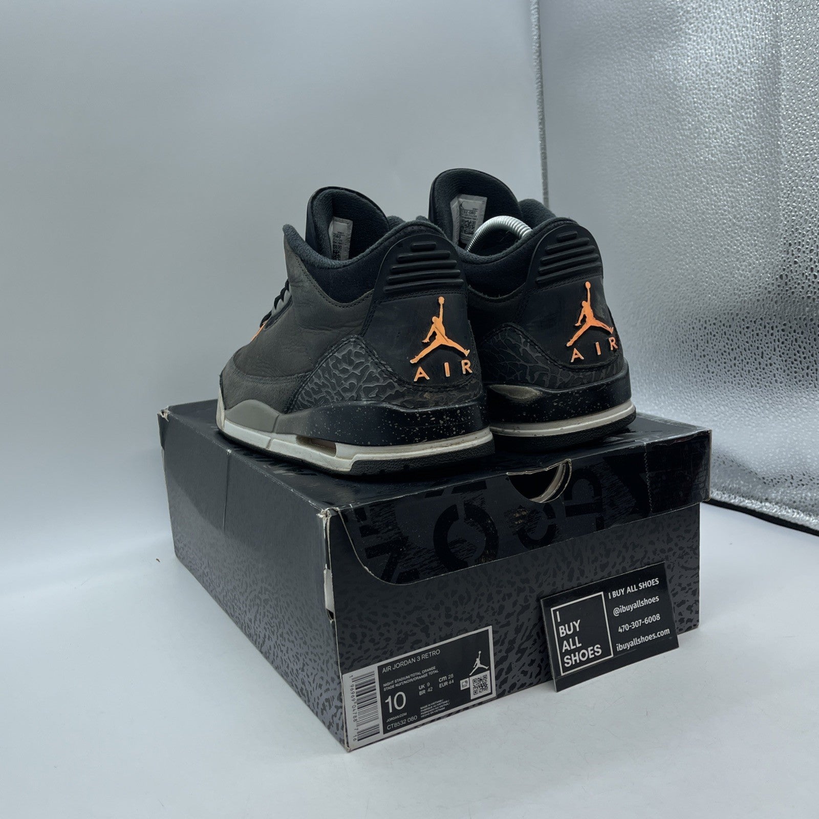 Size 10 - Jordan 3 Retro 2023 Mid Fear Black Grey Suede (CT8532-080)