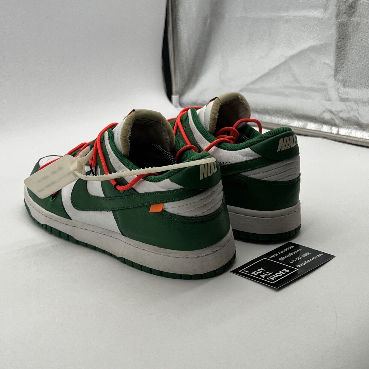 Size 12 - Nike Dunk Low x OFF-WHITE Pine Green 2019 (CT0856-100)
