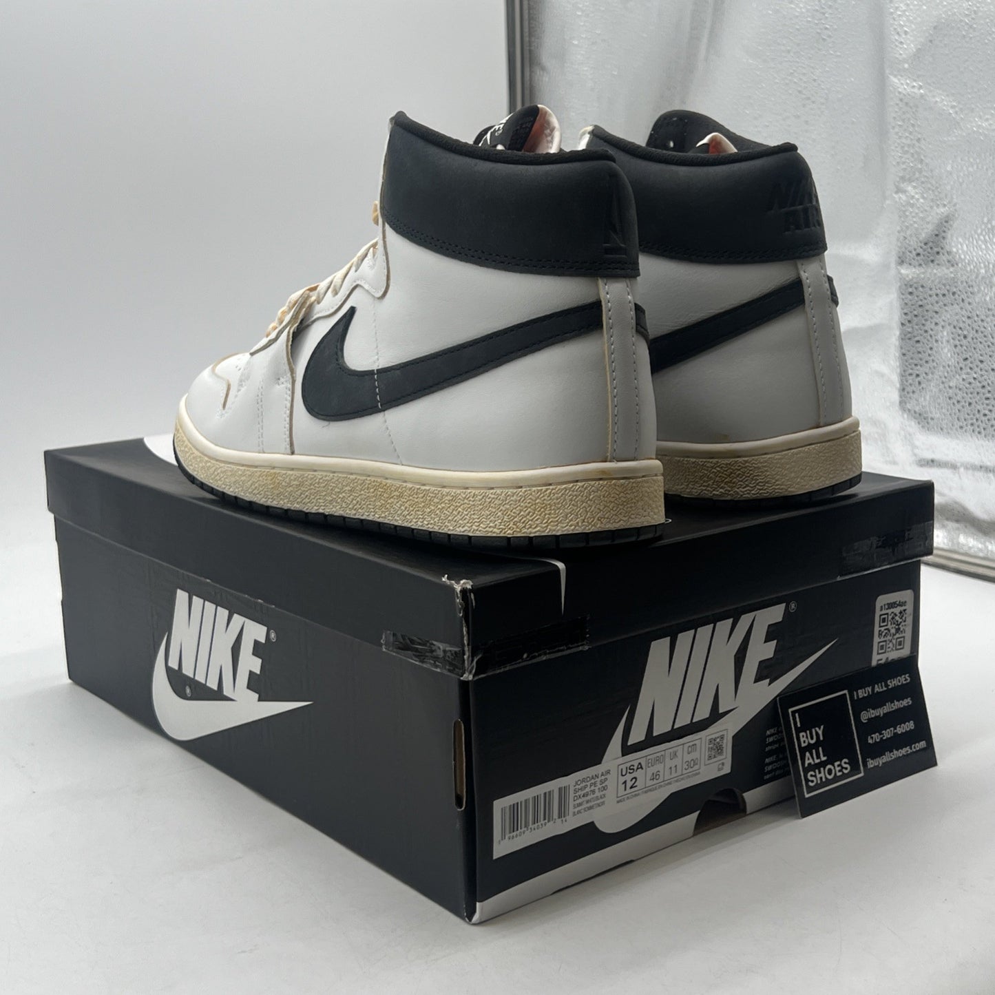 Size 12 - A Ma Maniére x Jordan Air Ship PE SP White Black (DX4976-100)