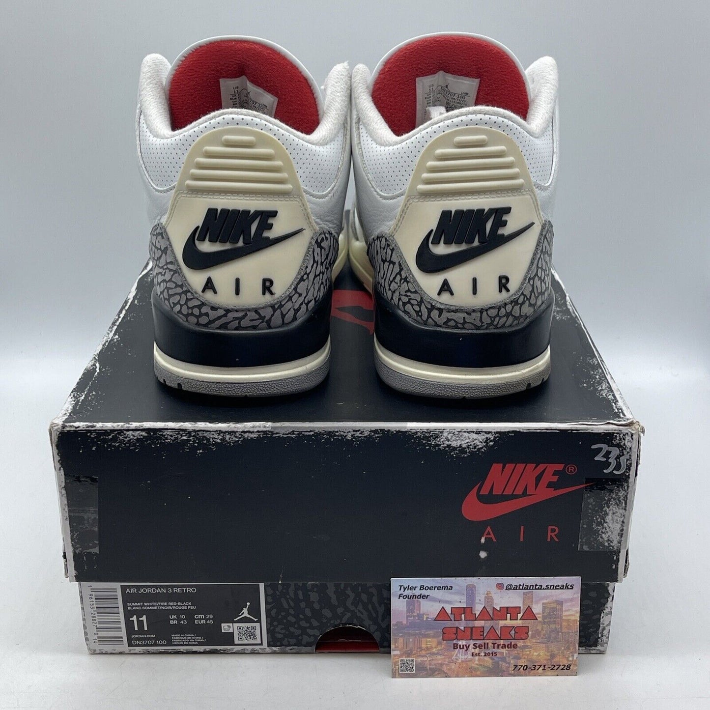 Size 11 - Jordan 3 Retro Mid White Cement Reimagined Suede Leather (DN3707-100)