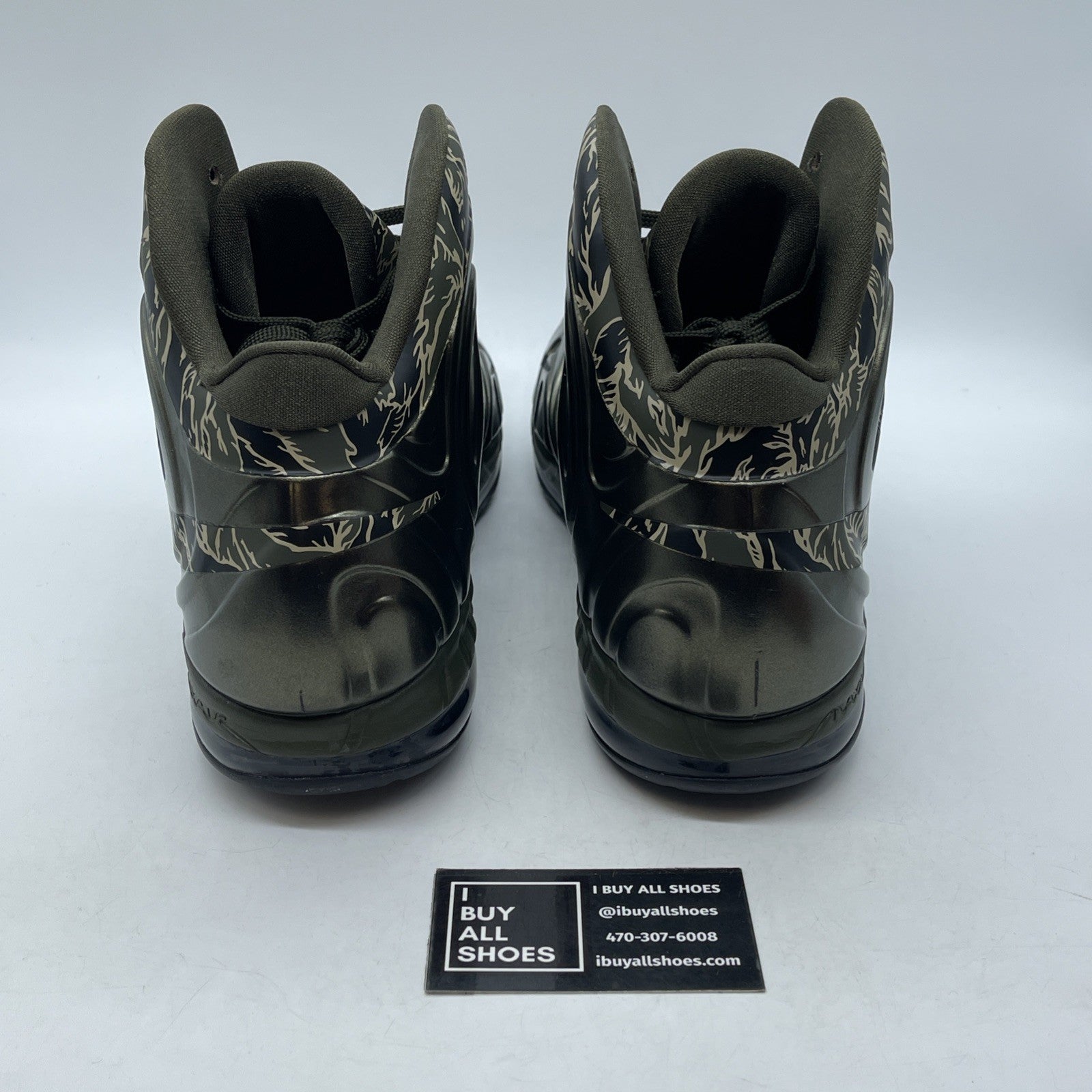 Size 13 - Nike Air Max Hyperposite Tiger Camo Green Black Leather (524862-300)