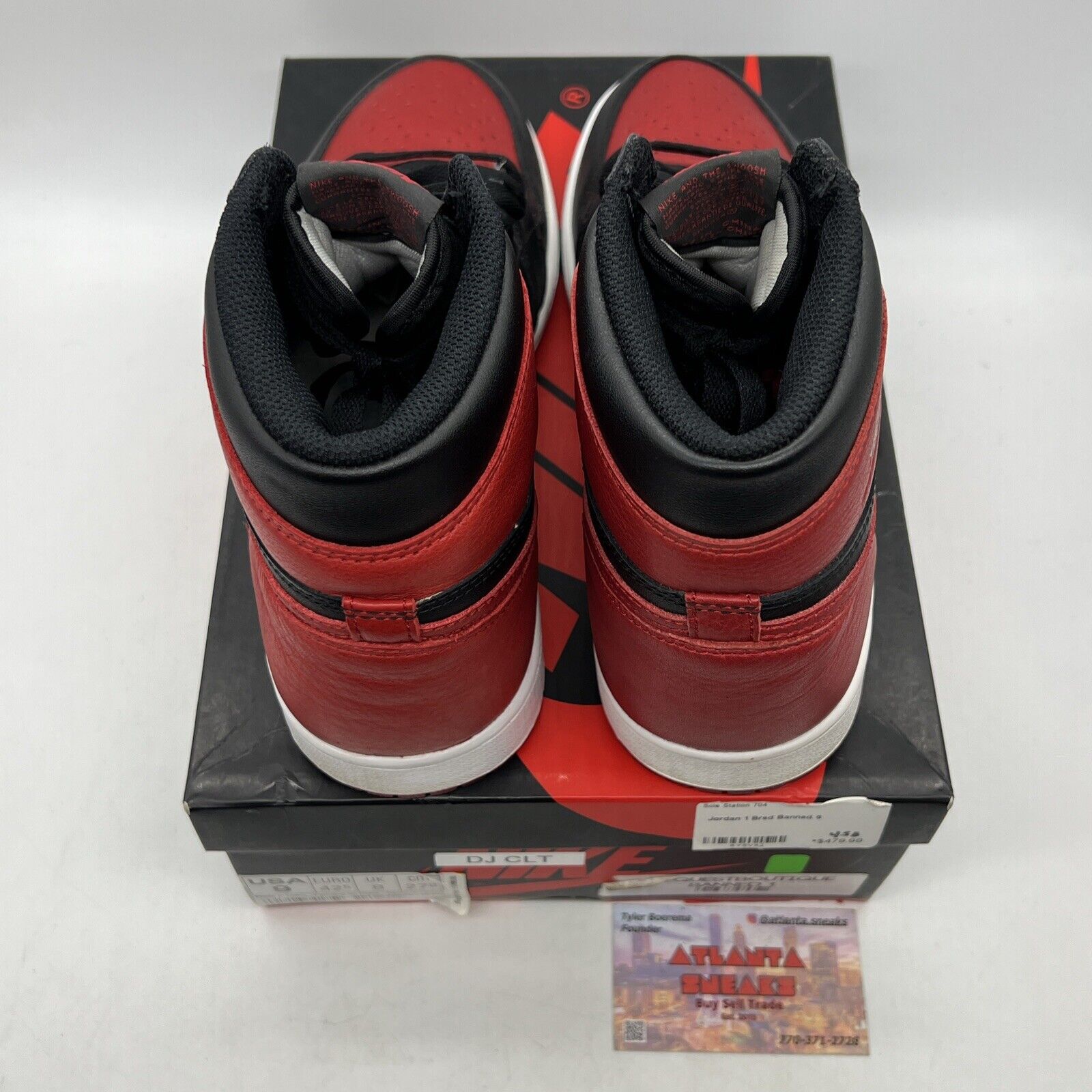 Size 9 - Jordan 1 Retro OG High Banned, Bred Black Red White Leather 555088-001