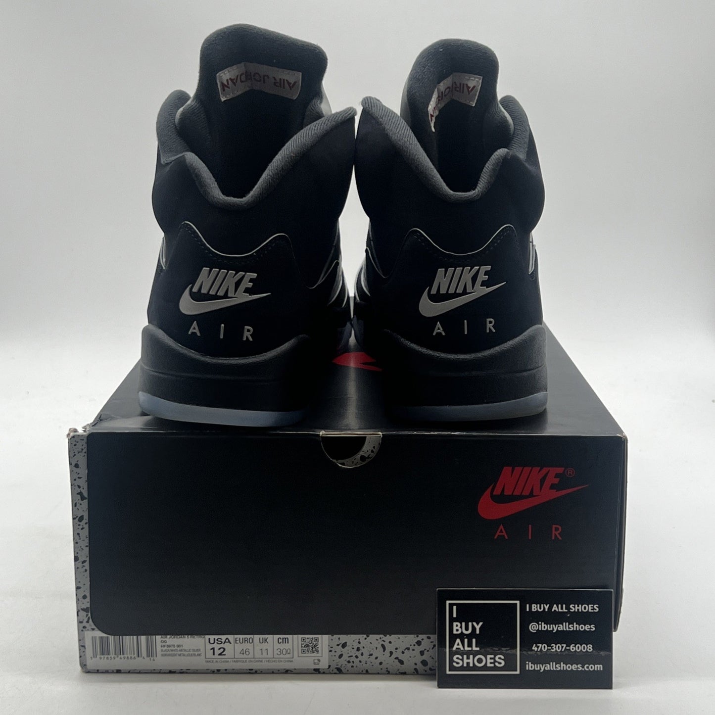 Size 12 - Air Jordan 5 Retro OG Black Metallic Reimagined (HF3975-001)