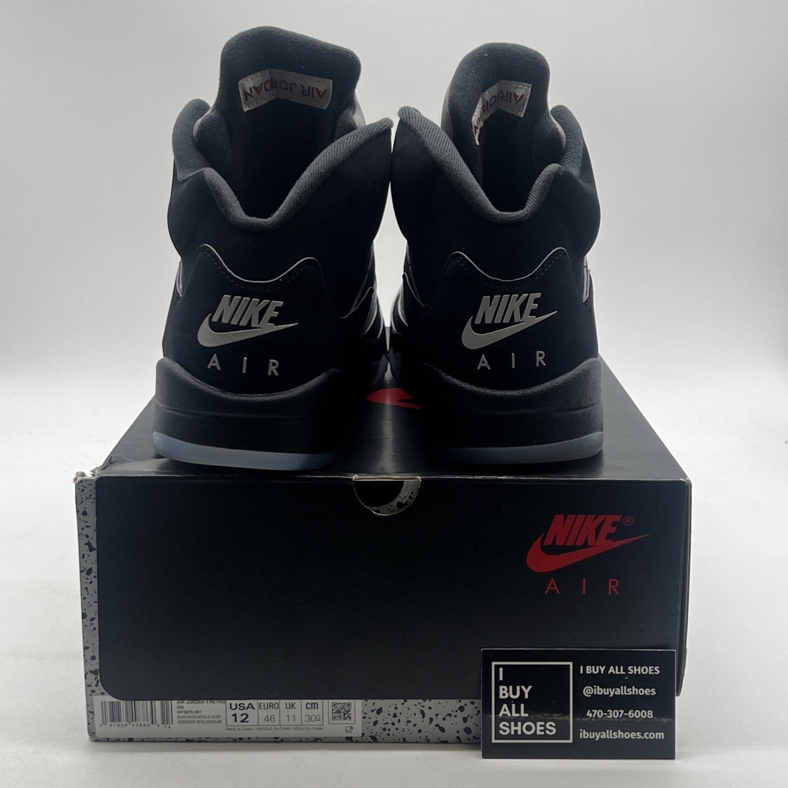 Size 12 - Air Jordan 5 Retro OG Black Metallic Reimagined (HF3975-001)