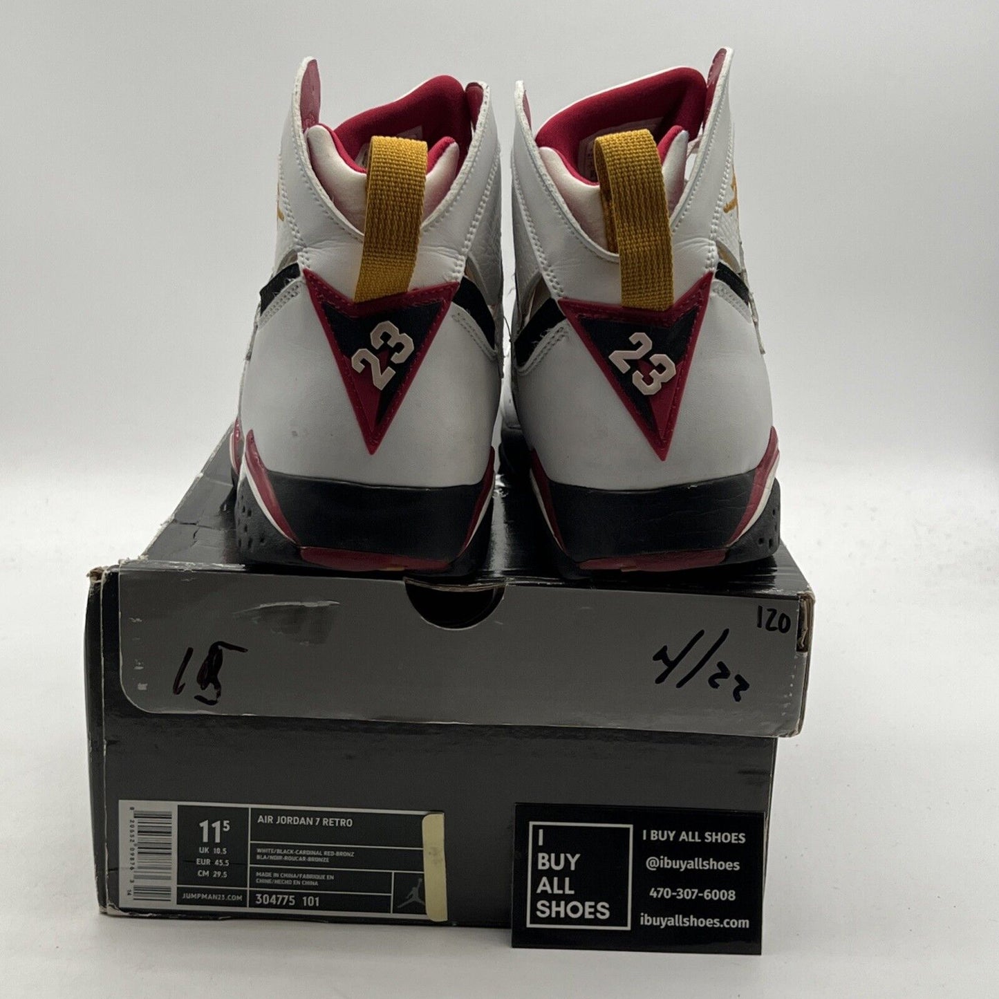 Size 11.5 - Air Jordan 7 Retro 2006 Cardinal (304775-101)
