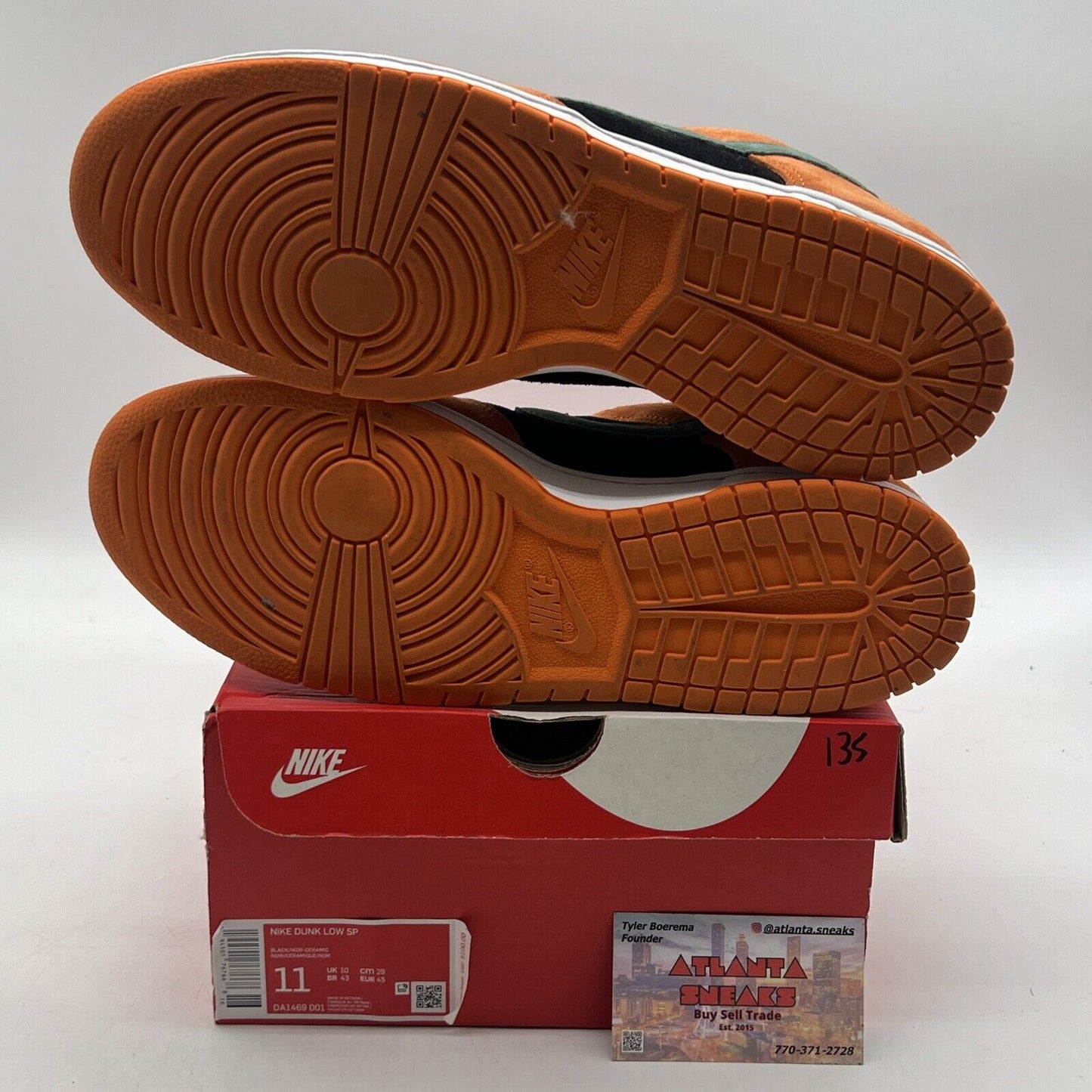 Size 11 - Nike Dunk SP Retro 2020 Low Ceramic Orange Green Suede (DA1469-001)