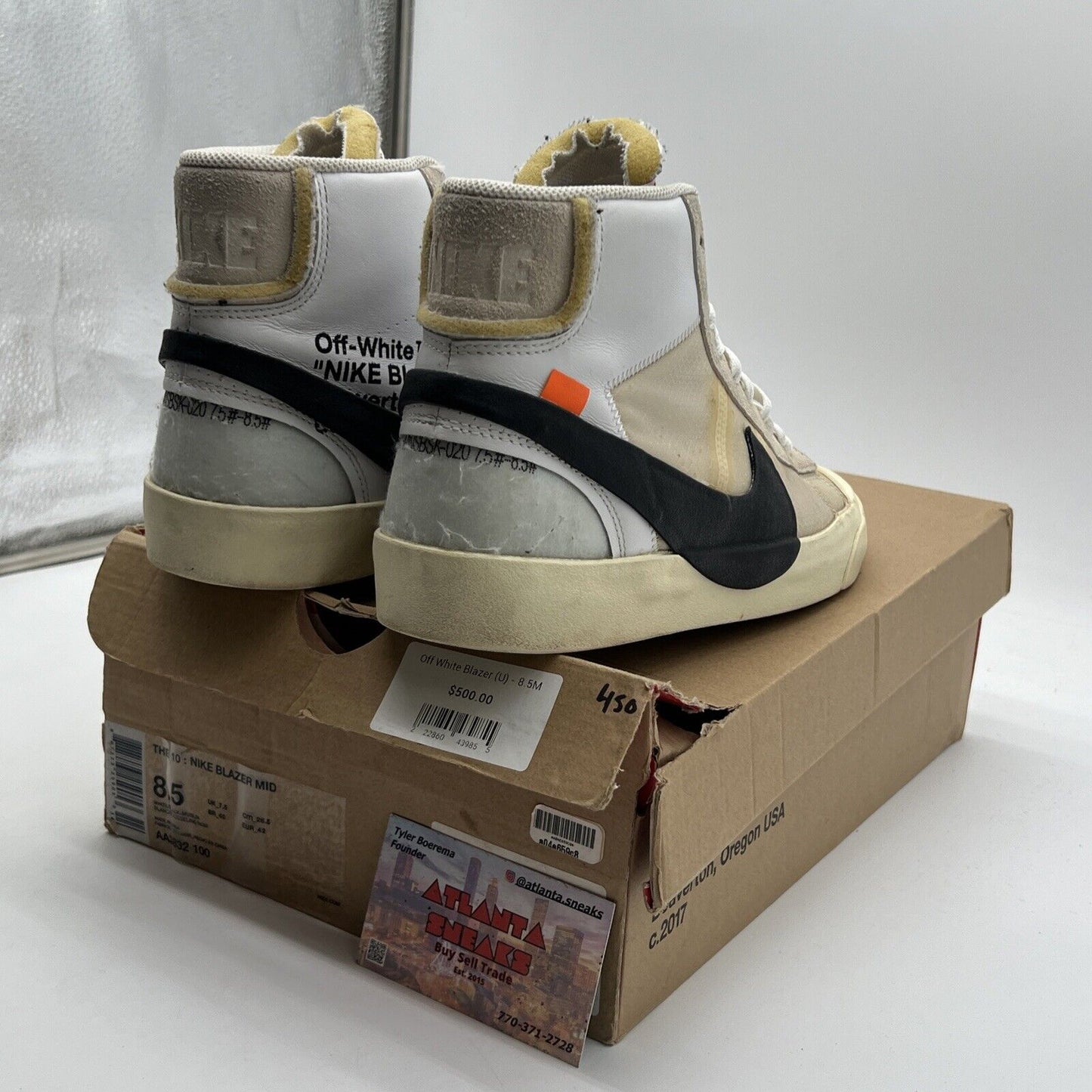 Size 8.5 - Nike Off-White x Blazer Mid The Ten (AA3832-100)