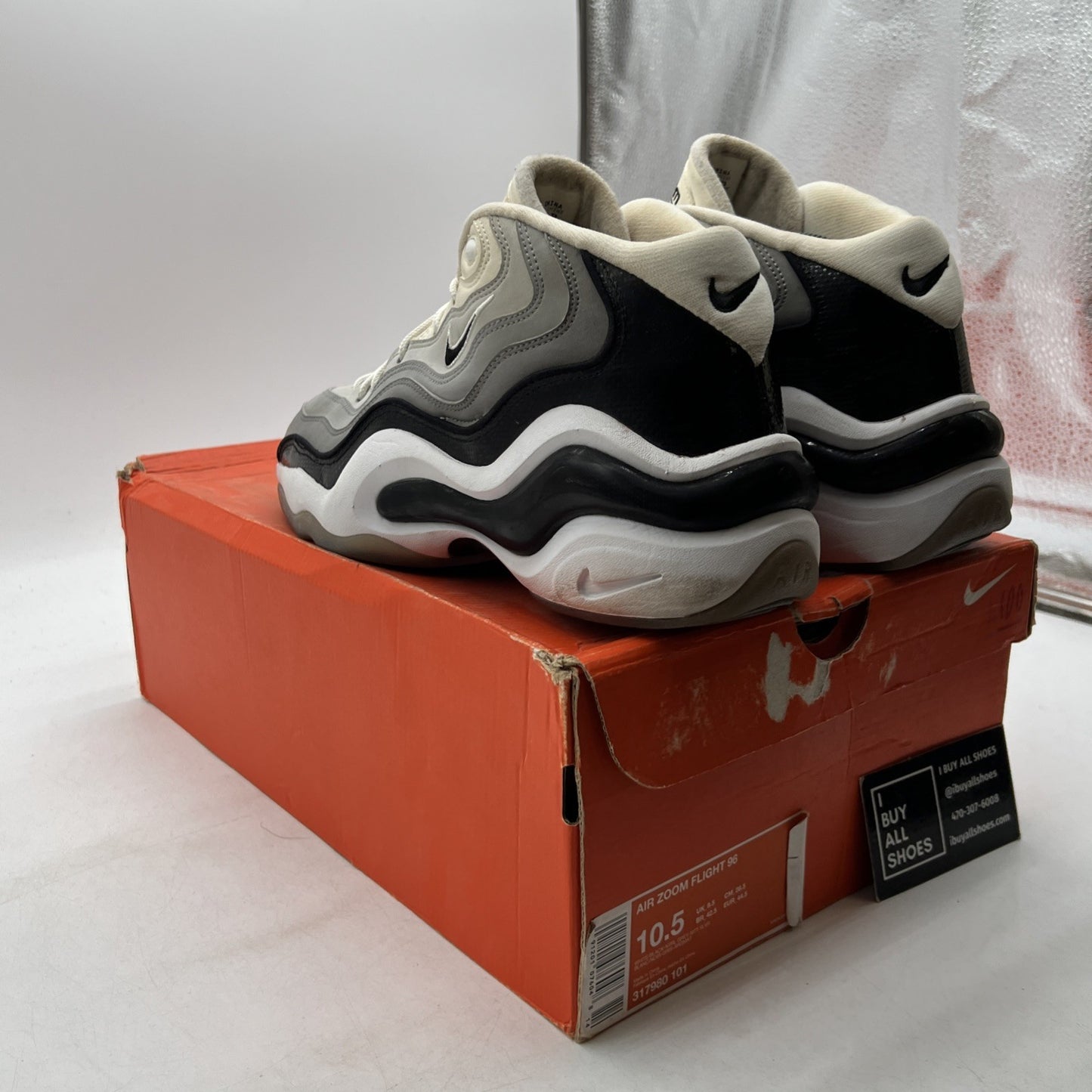 Size 10.5 - Nike Air Zoom Flight 96 White (317980-101)