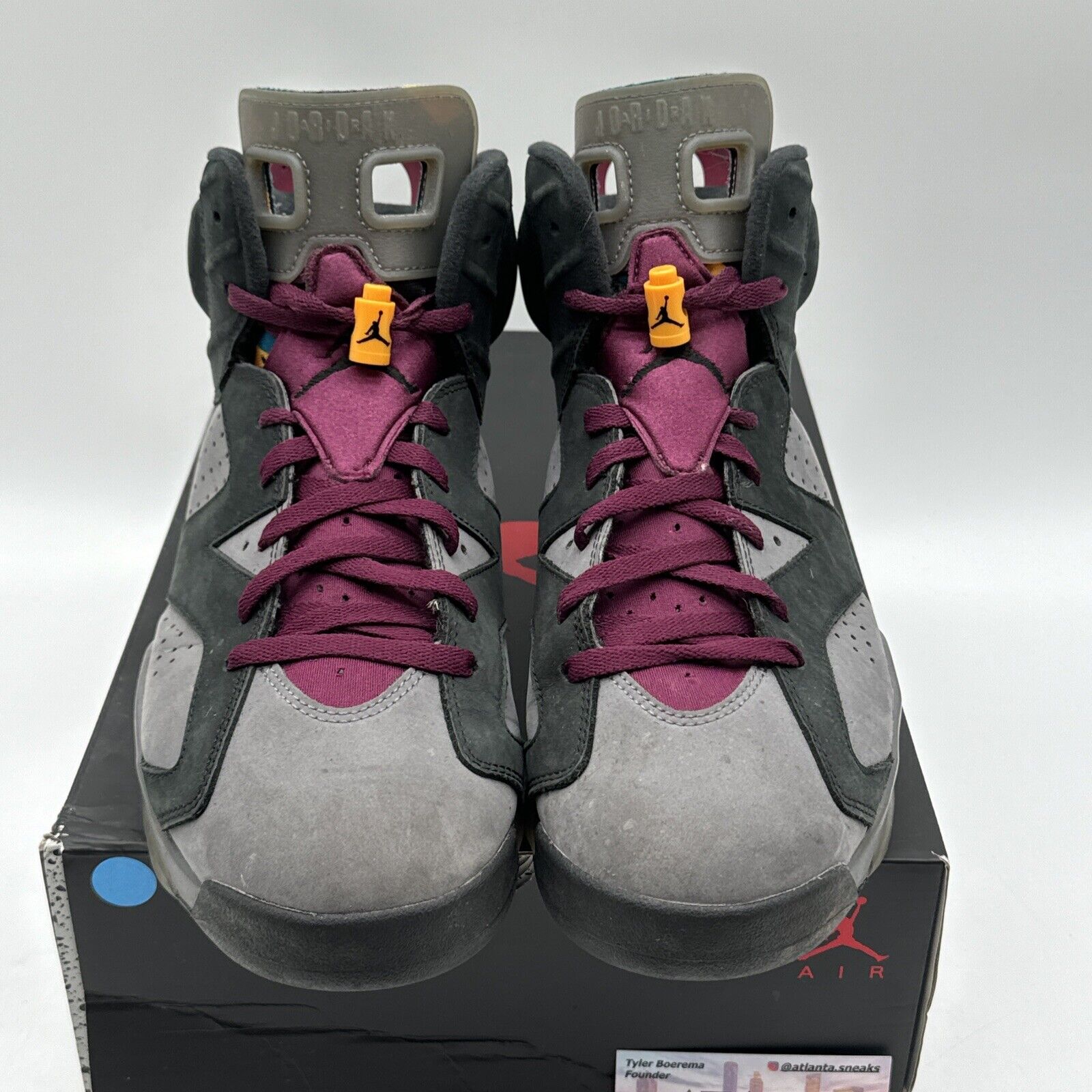 Size 13 - Jordan 6 Bordeaux Suede Graphite Yellow Burgundy Suede