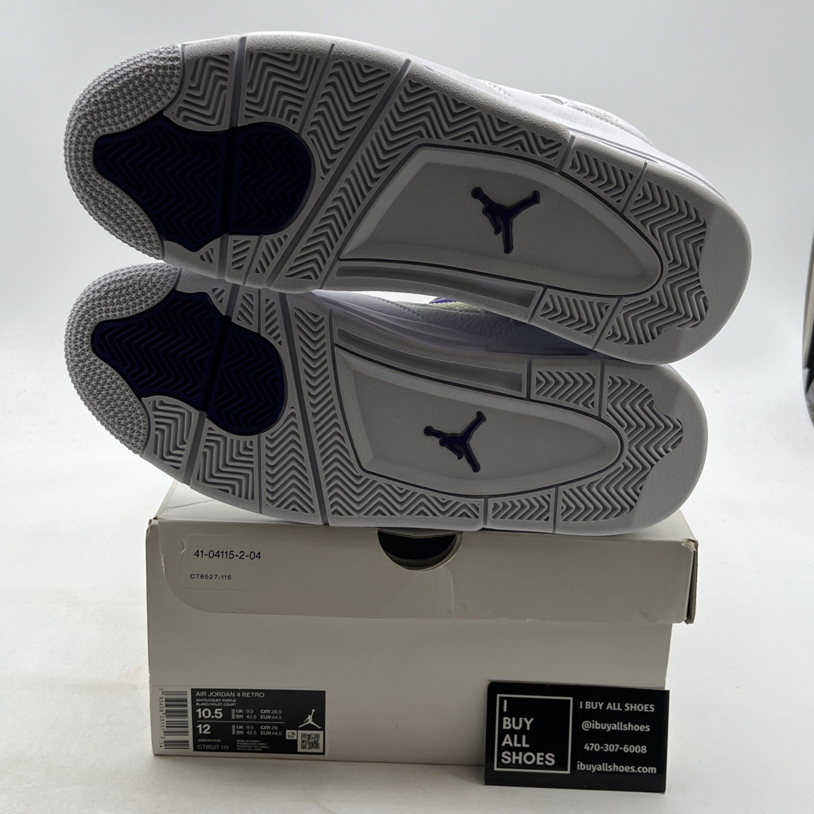 Size 10.5 - Air Jordan 4 Retro Mid Purple Metallic (CT8427-115)
